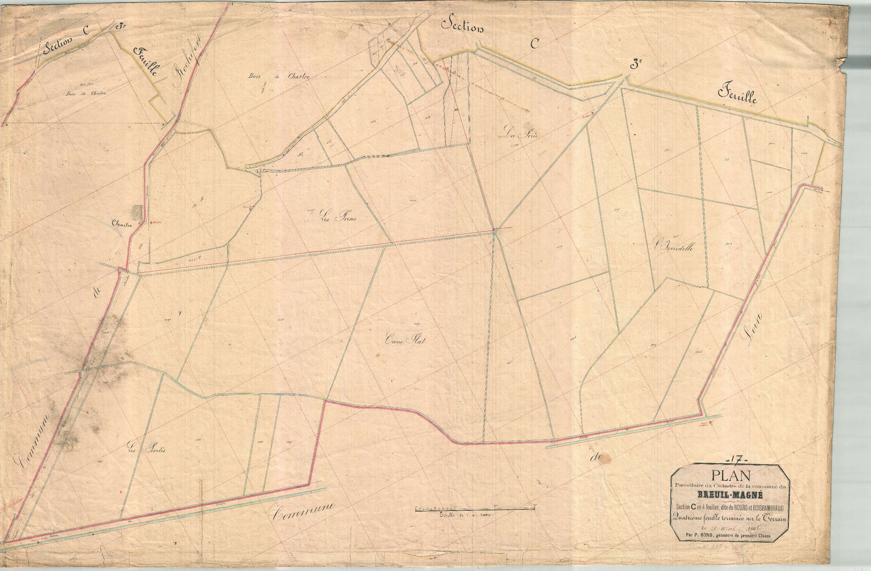 Breuil-Magné - Section C4 dite du Bourg et de Boisrambraud.
