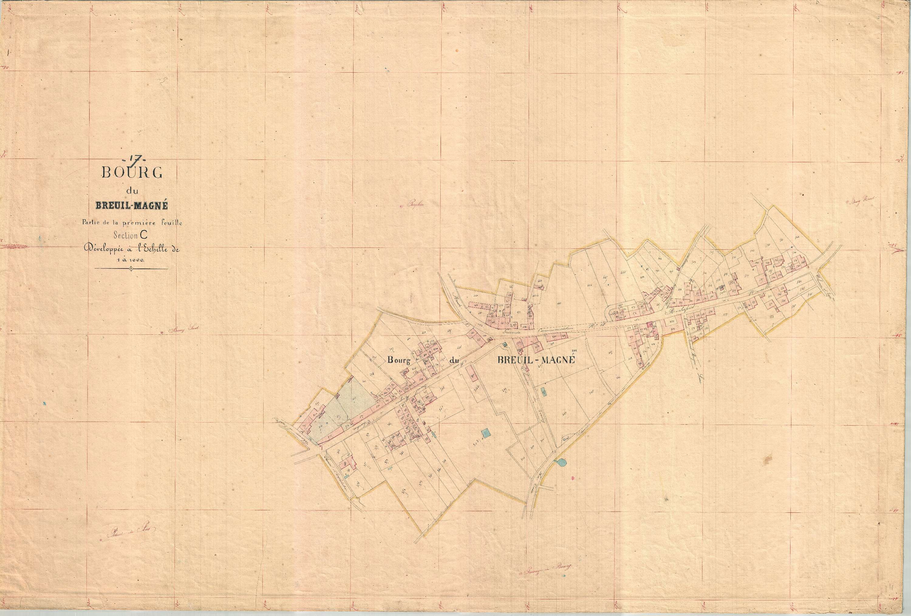 Breuil-Magné - Section C4 développement dite du Bourg et de Boisrambraud.