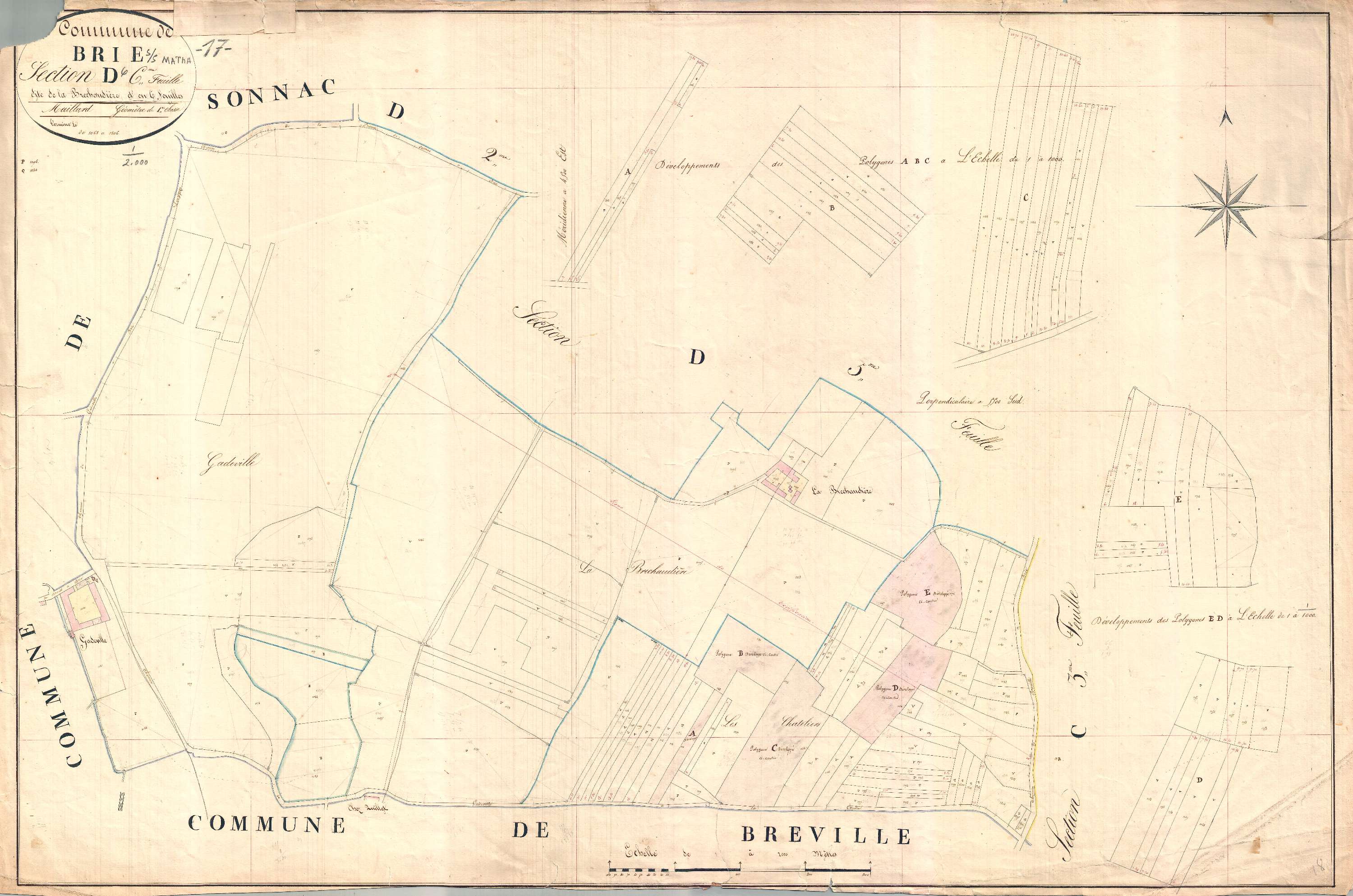 Brie-sous-Matha - Section D6 dite des Brechaudières.