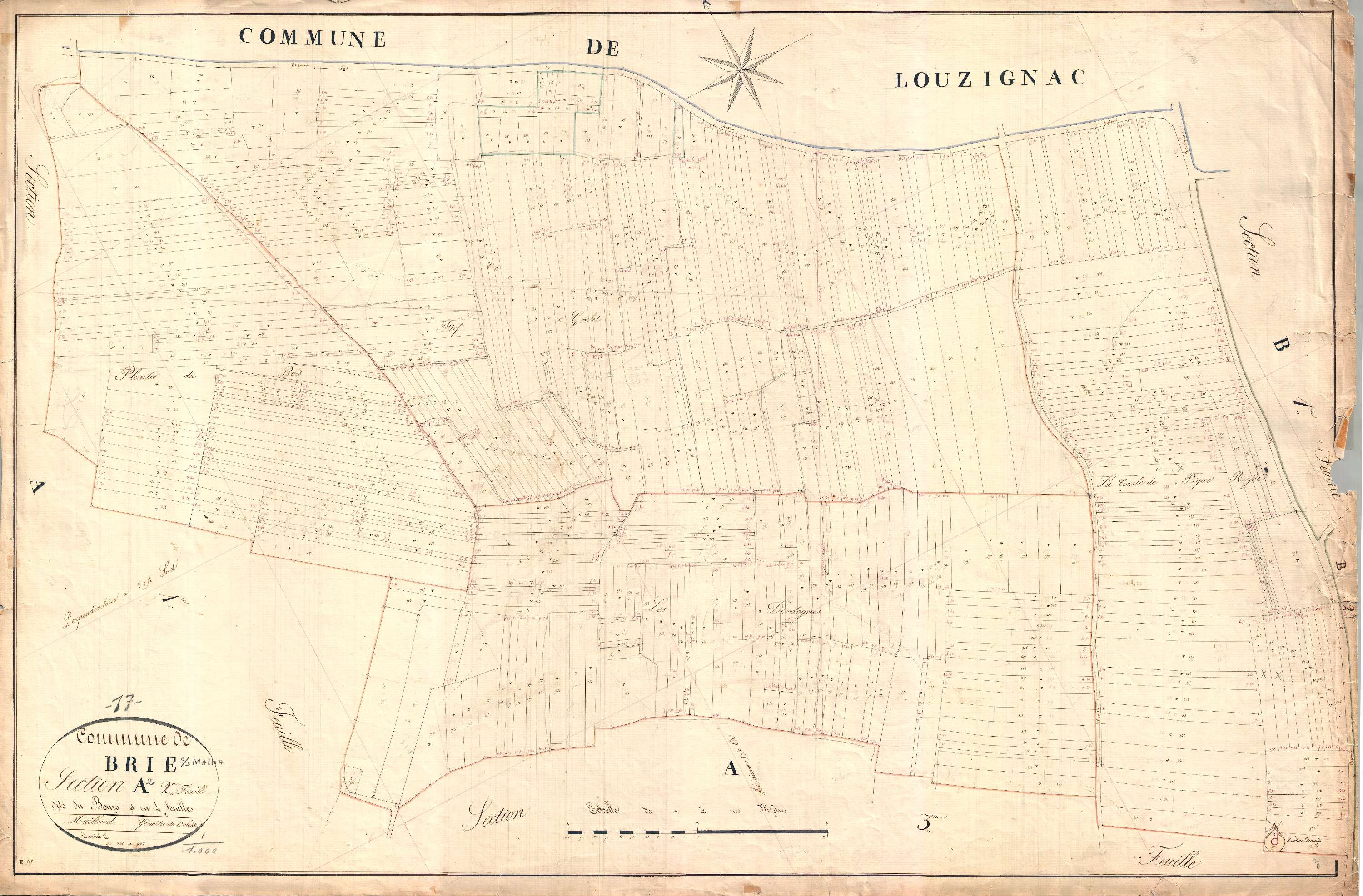 Brie-sous-Matha - Section A2 dite du Bourg.
