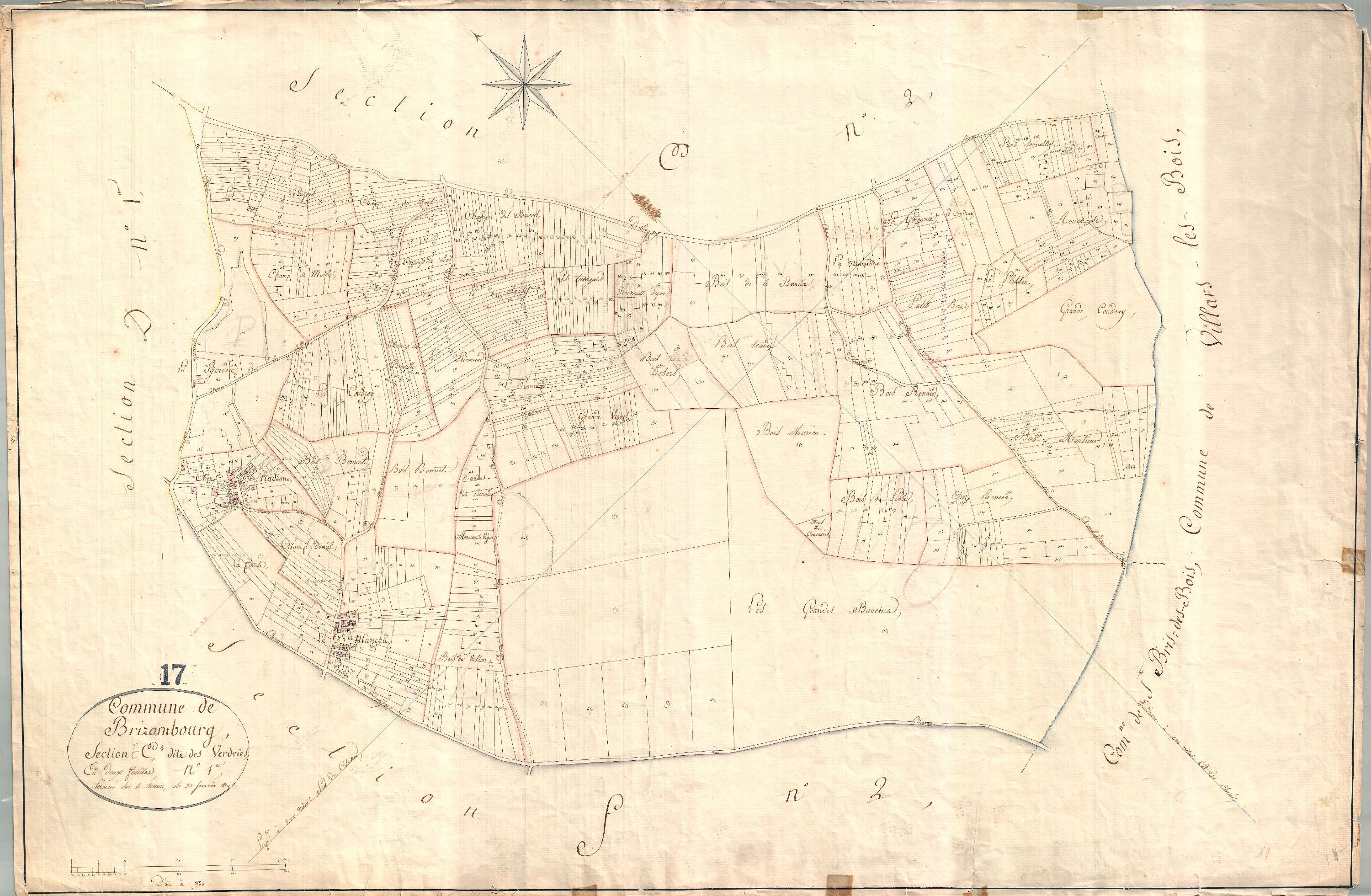Brizambourg - Section E1 dite des Verdries.
