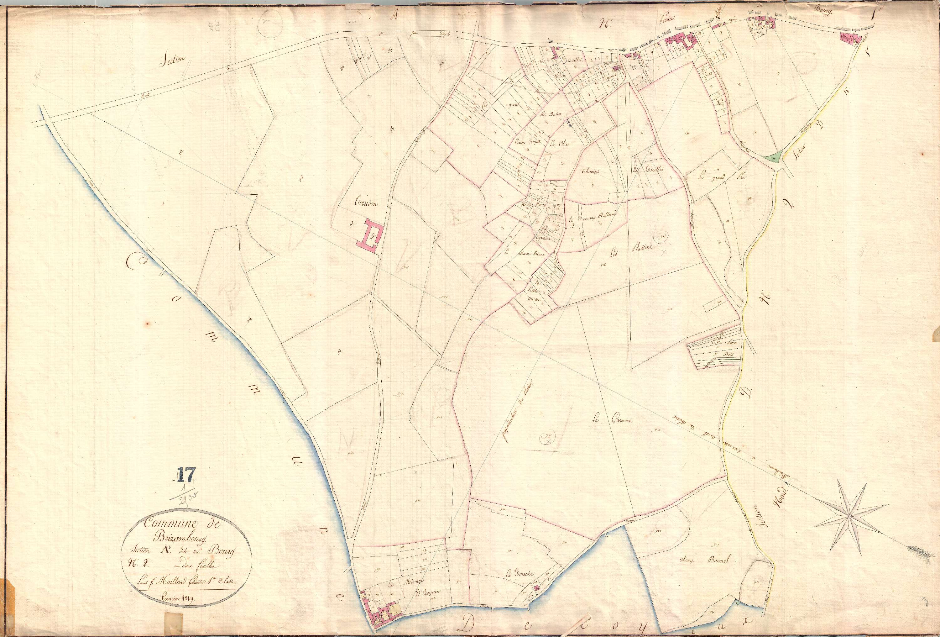 Brizambourg - Section A2 dite du Bourg.