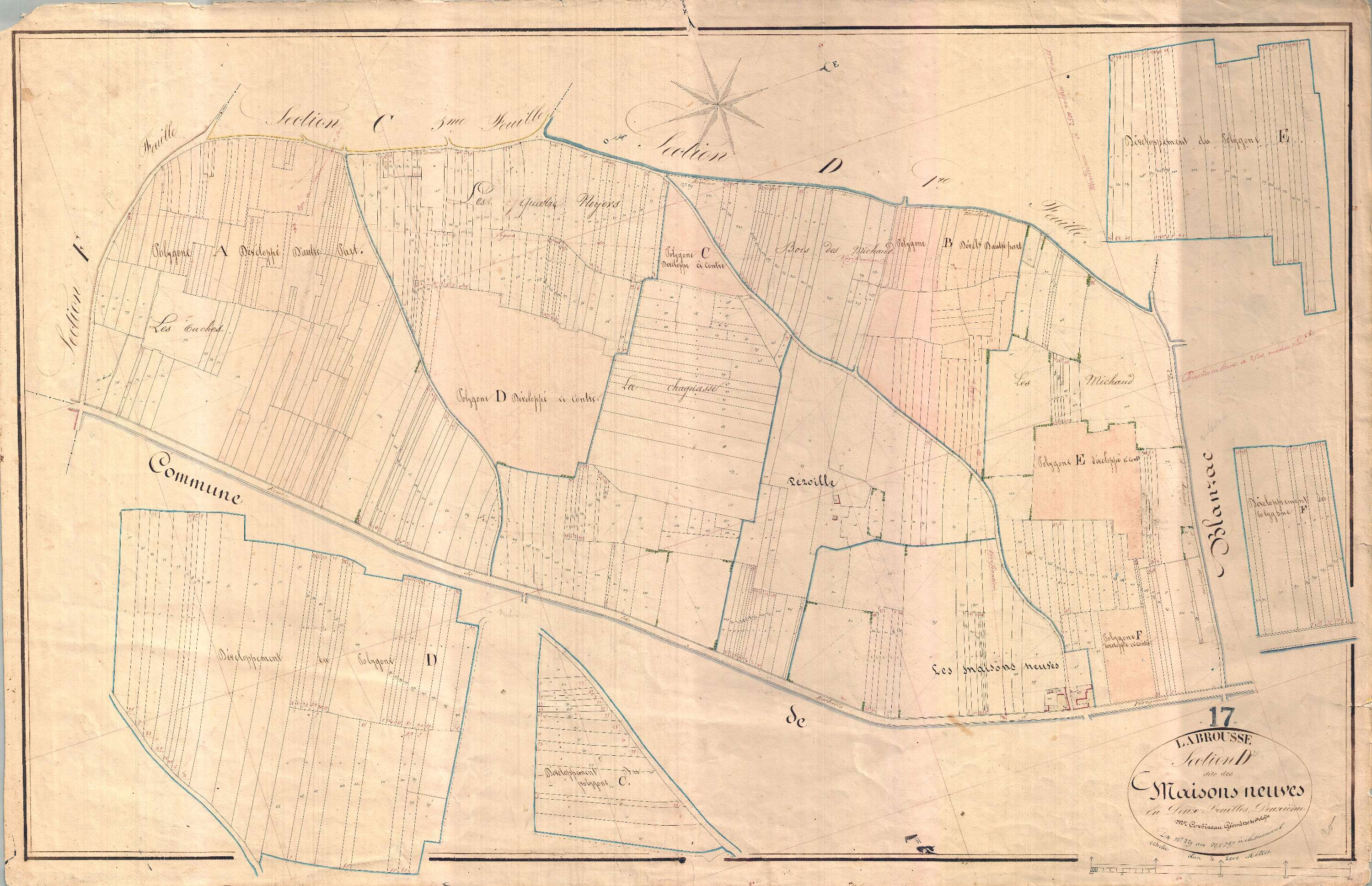 La Brousse - Section D2 dite des Maisons neuves.