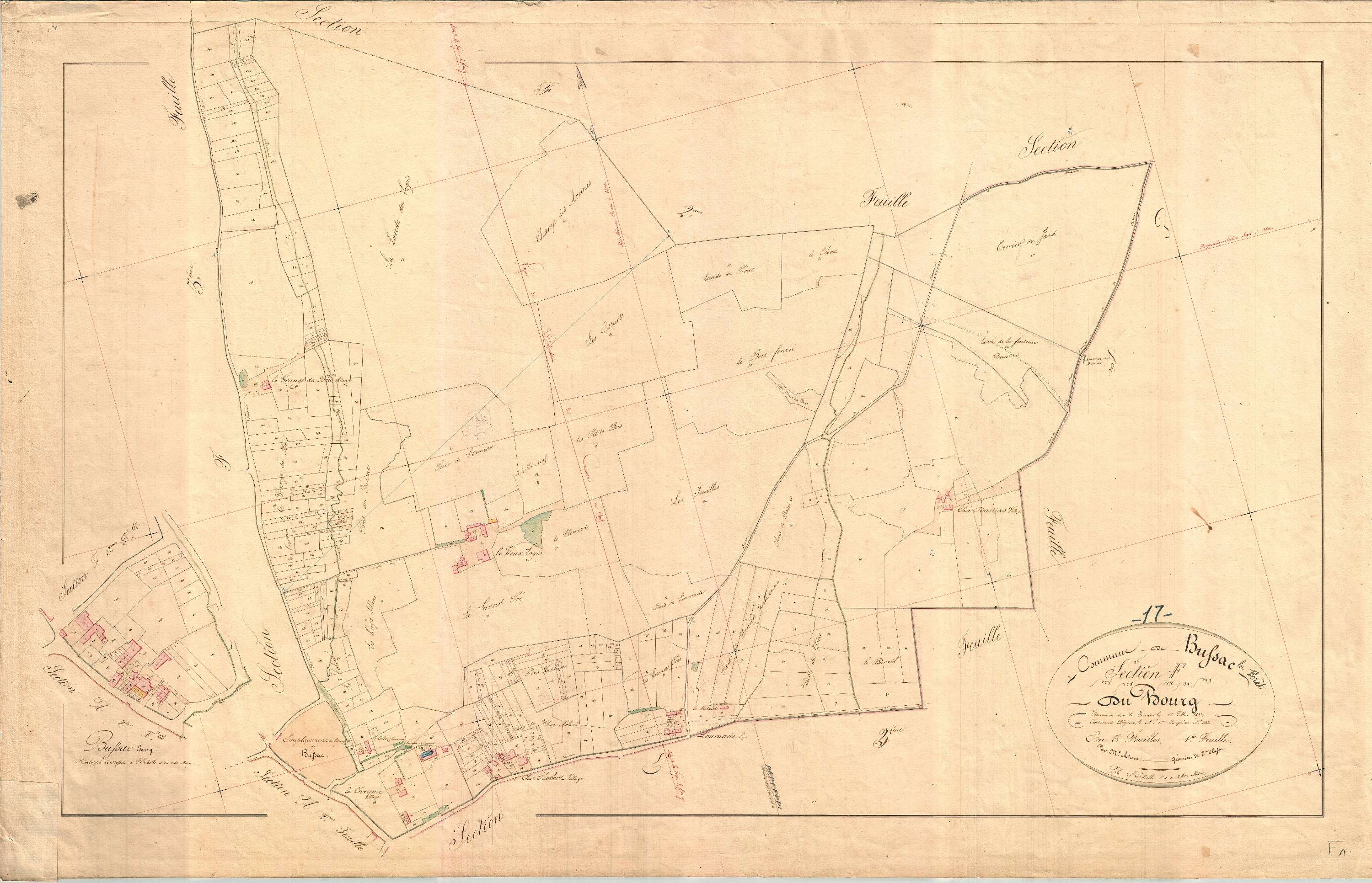 Bussac-Forêt - Section F1 dite du Bourg.