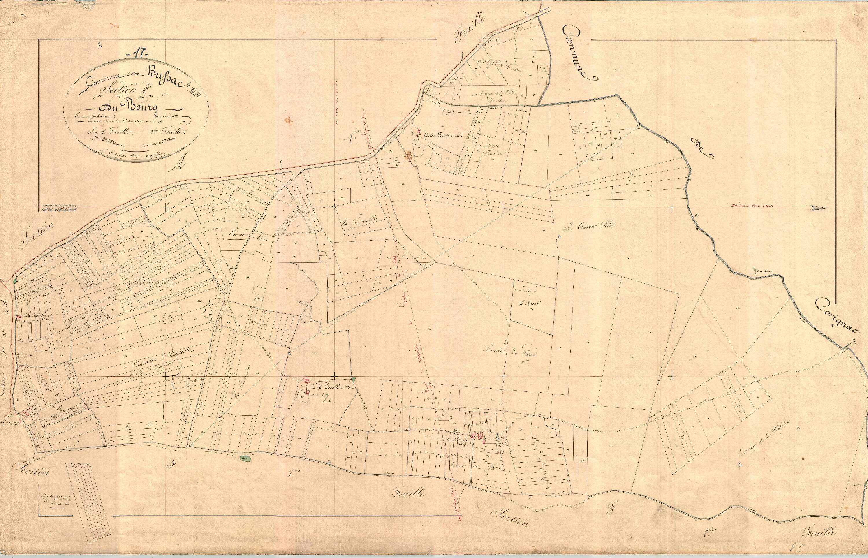 Bussac-Forêt - Section F3 dite du Bourg.