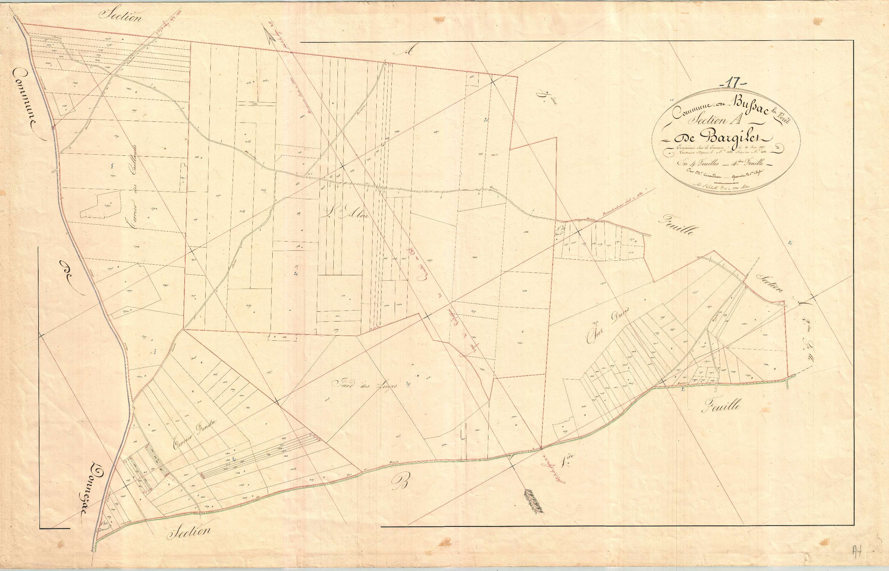 Bussac-Forêt - Section A4 dite de Bargilet.