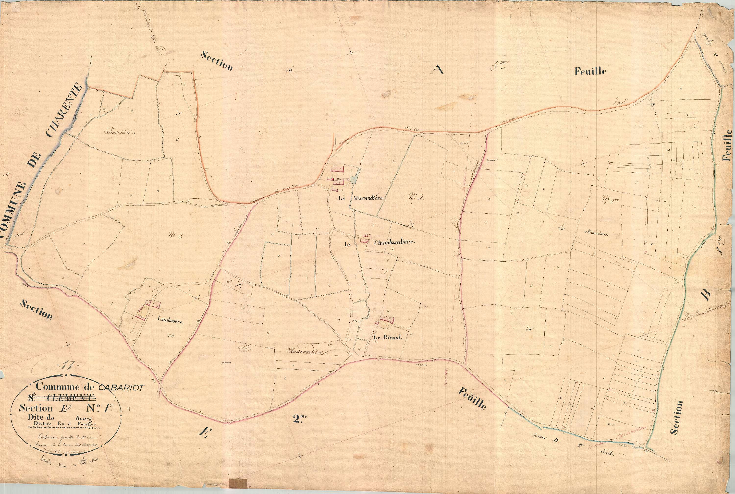 Cabariot - Section E1 dite du Bourg.