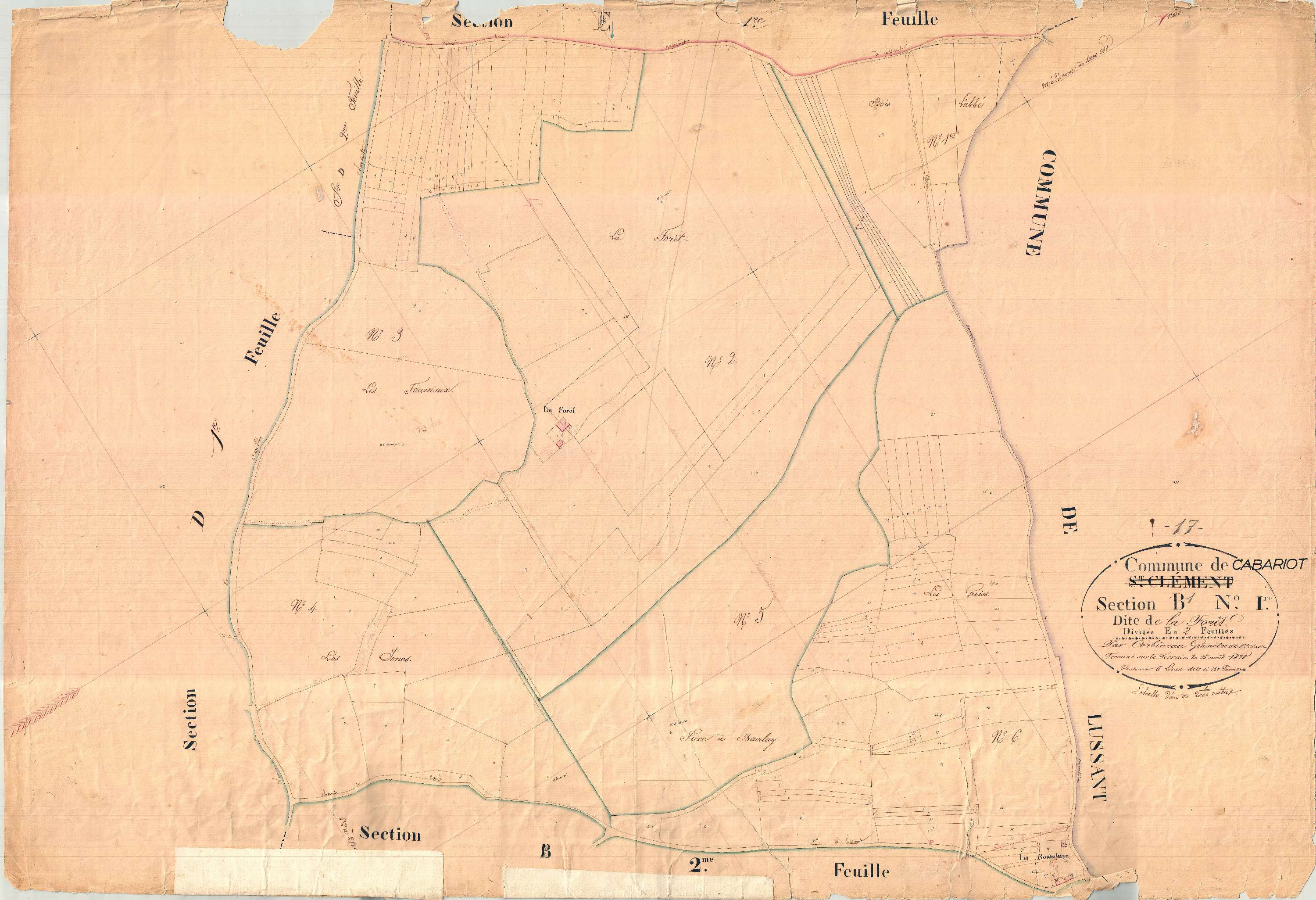 Cabariot - Section B1 dite de la Forêt.