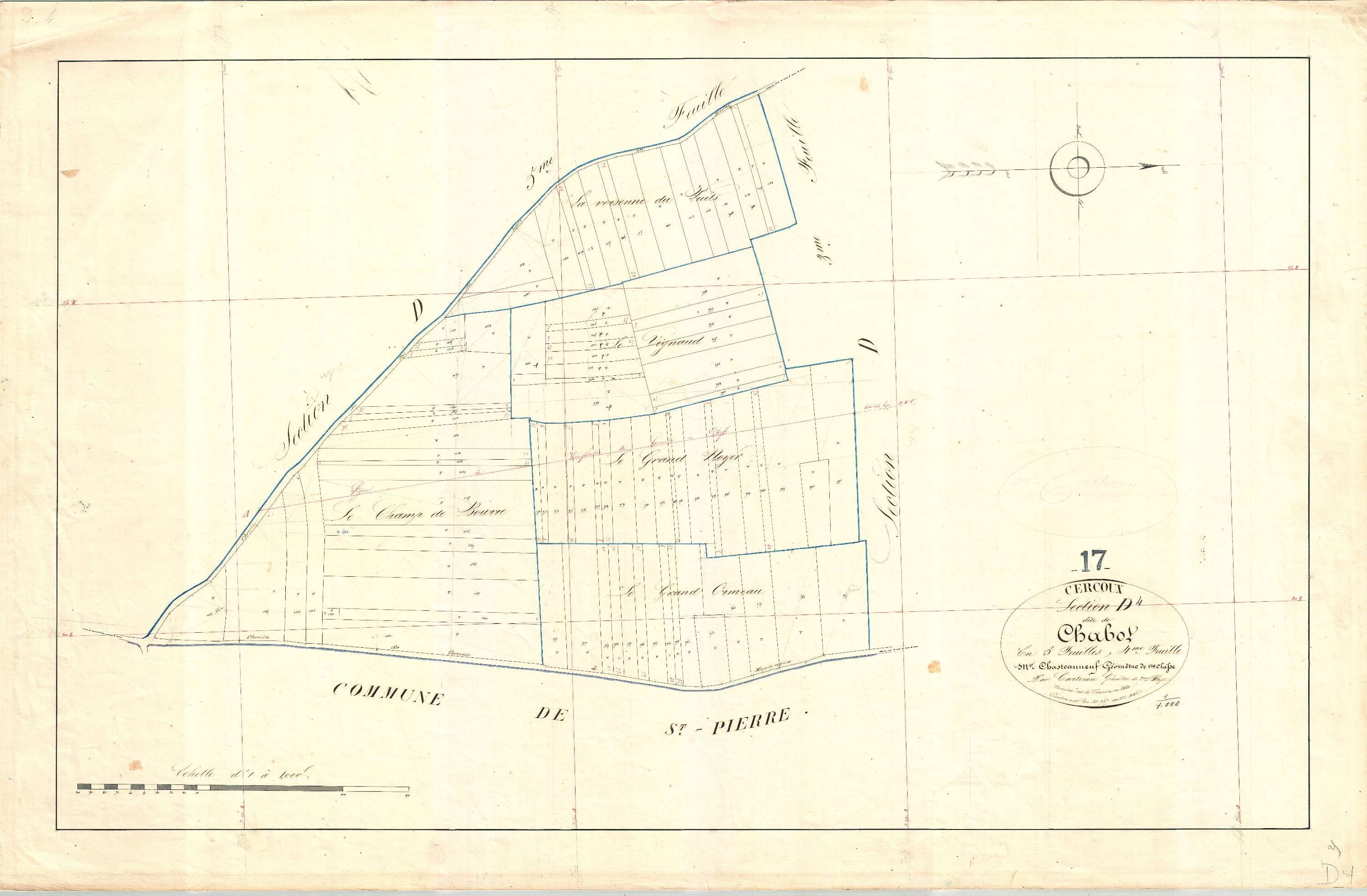 Cercoux - Section D4 dite de Chabot.