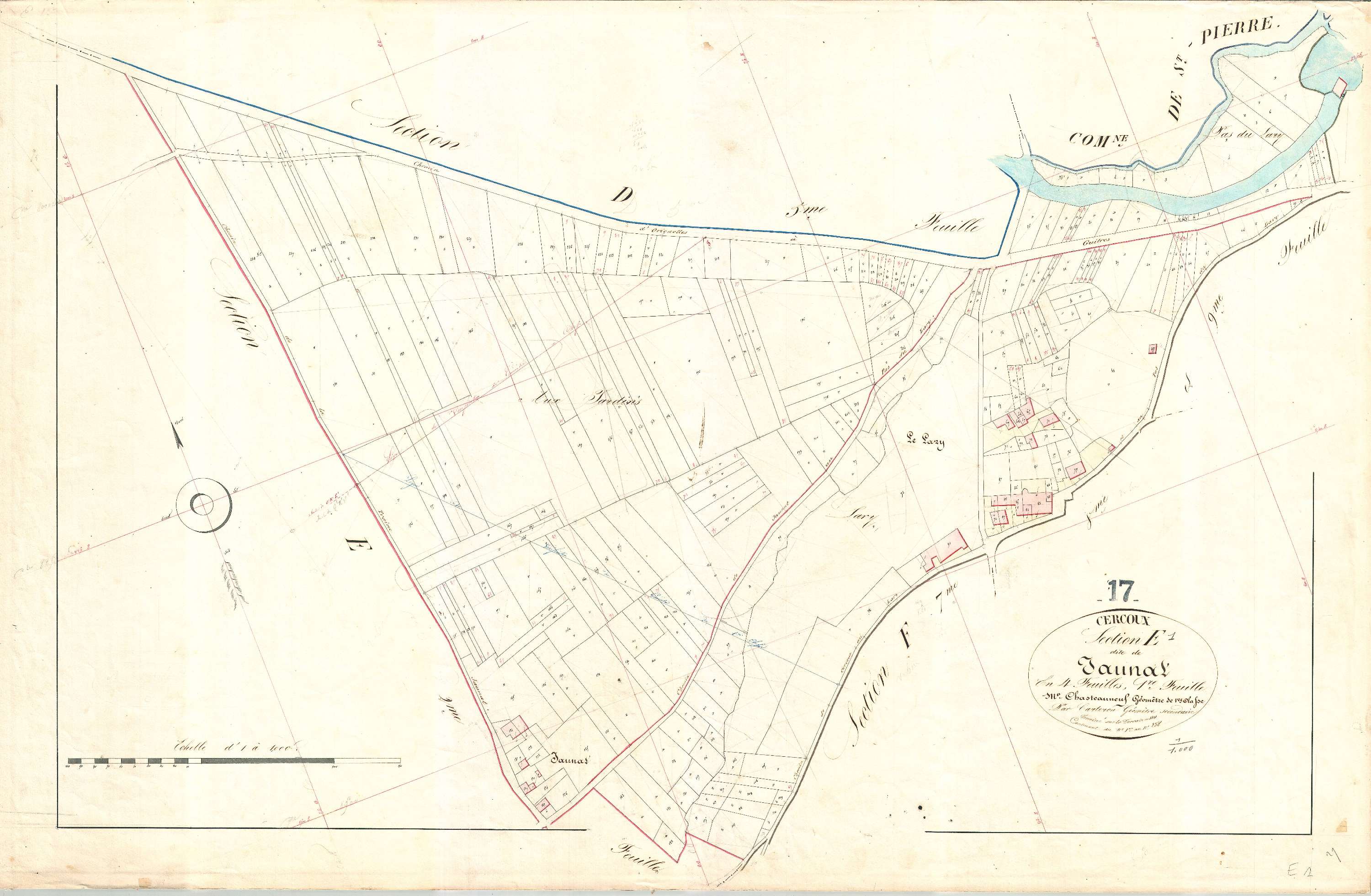 Cercoux - Section E1 dite de Jaunas.