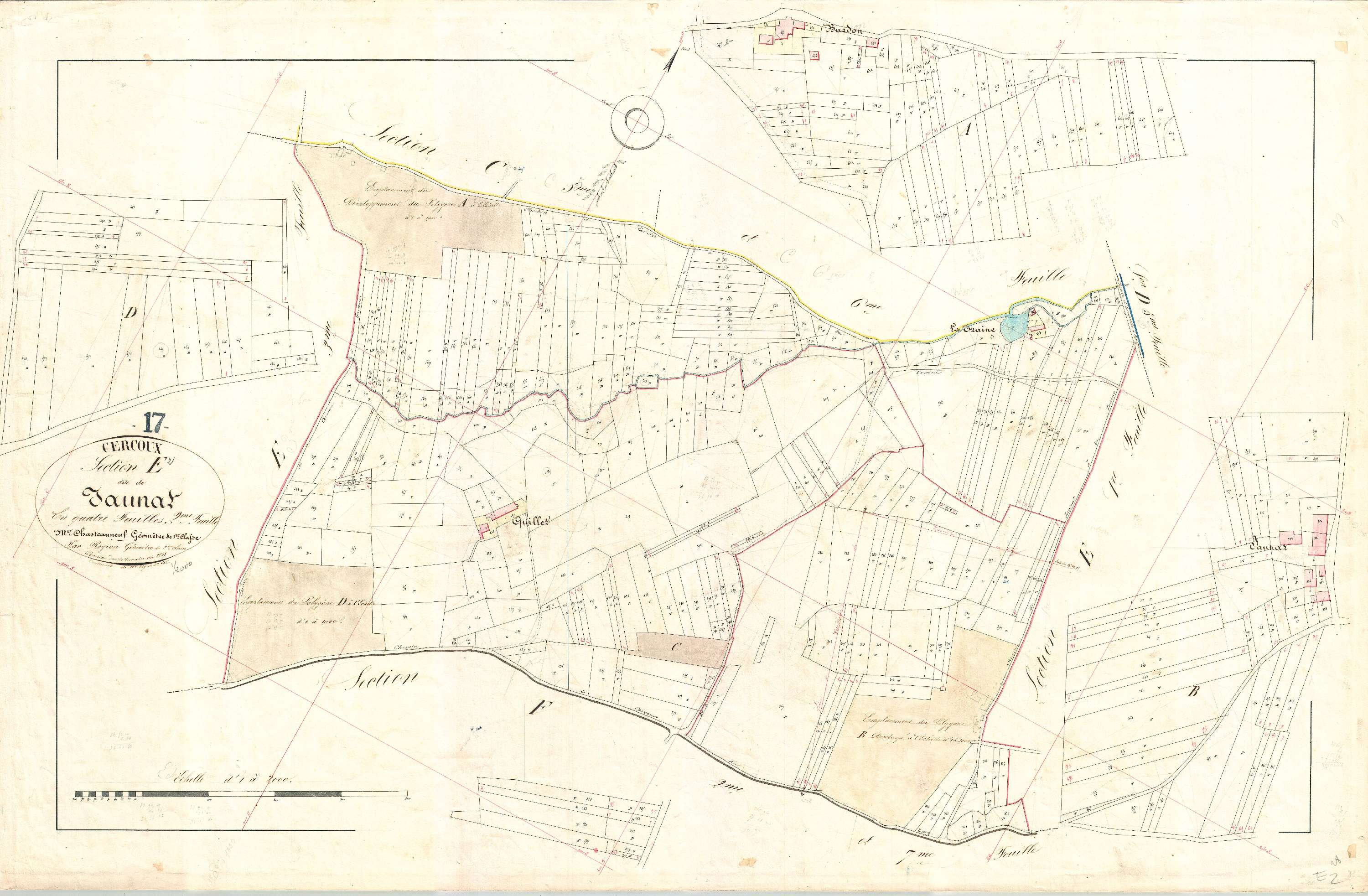 Cercoux - Section E2 dite de Jaunas.