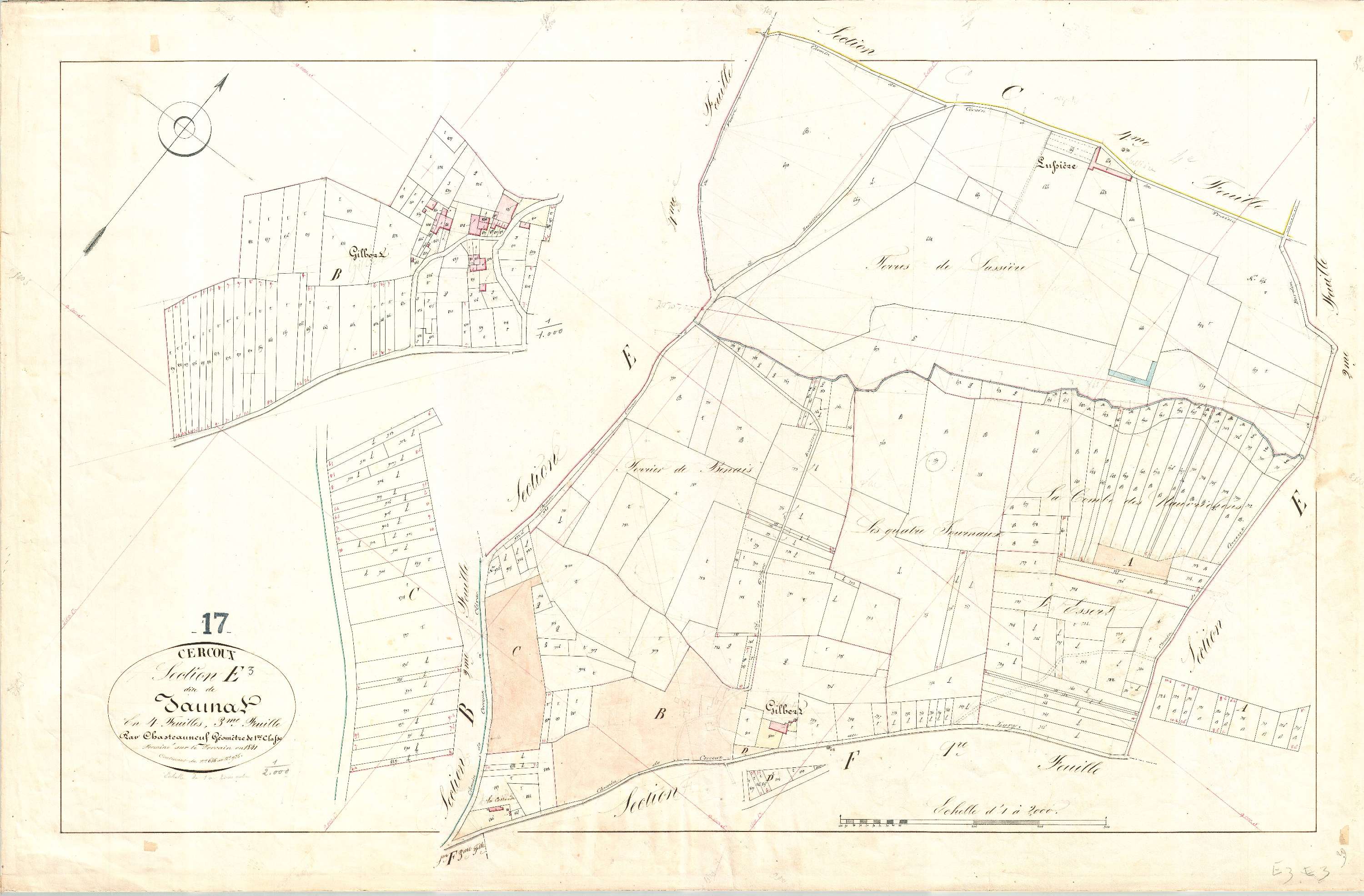 Cercoux - Section E3 dite de Jaunas.