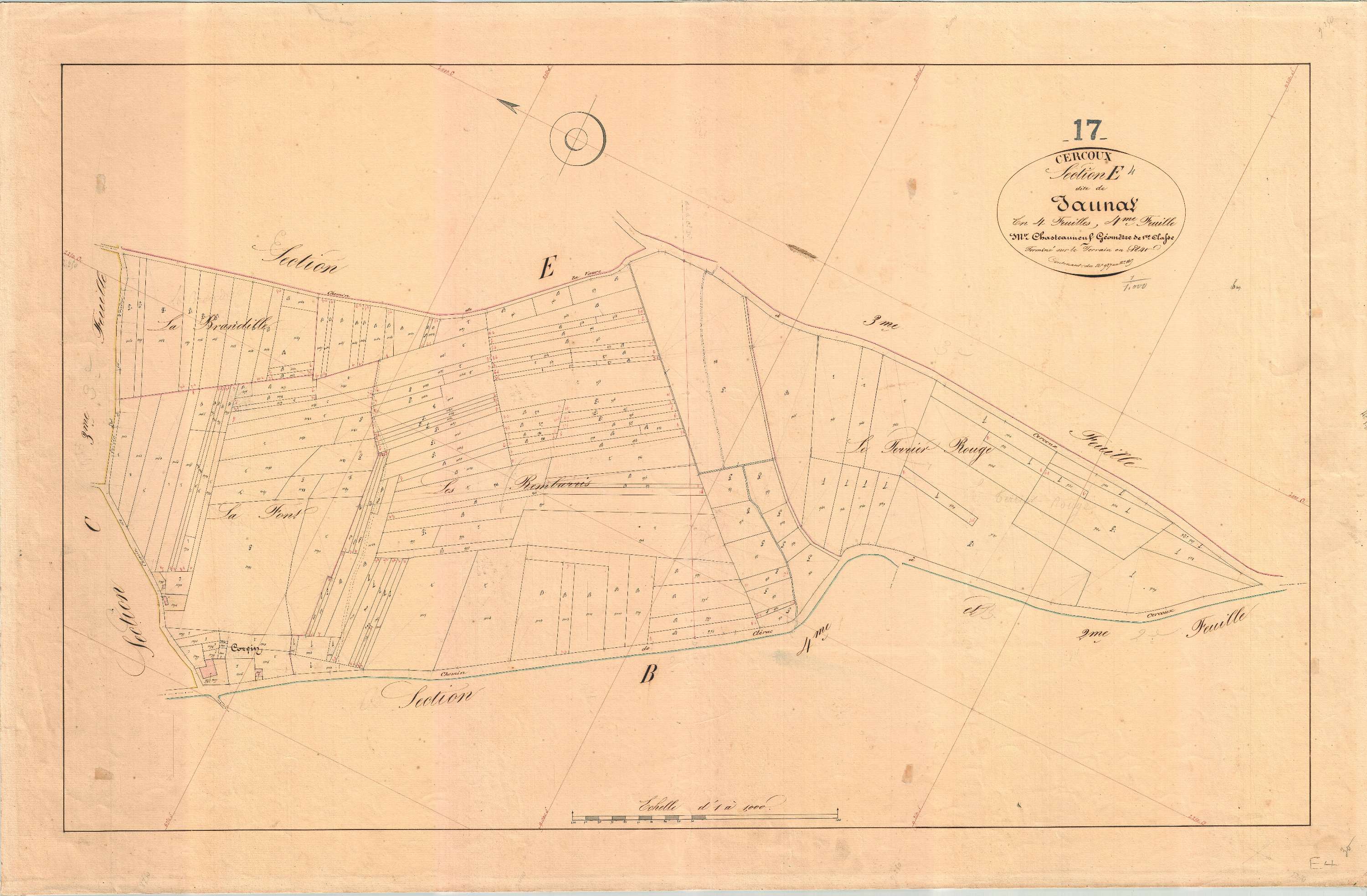Cercoux - Section E4 dite de Jaunas.