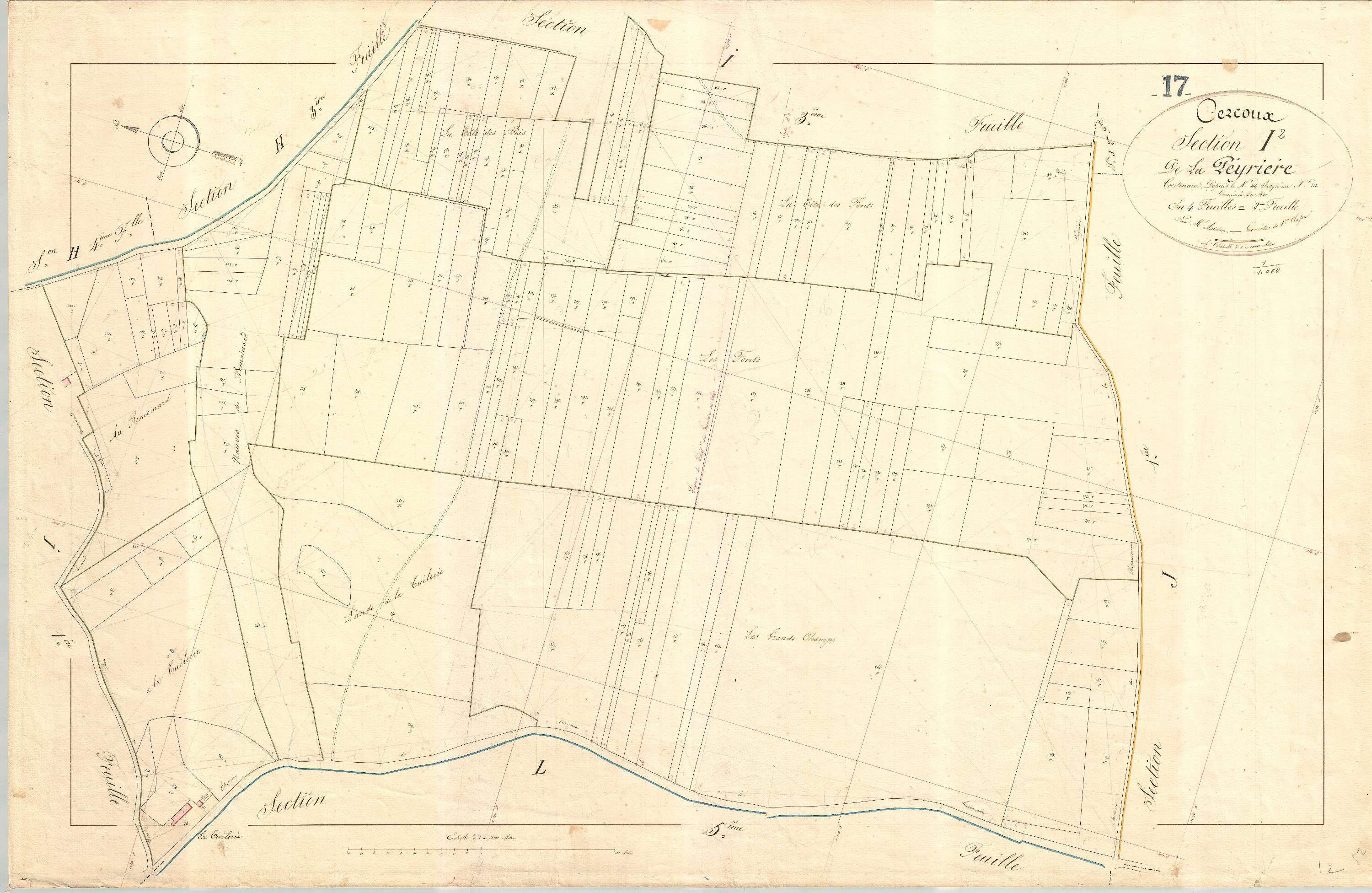Cercoux - Section I2 dite de la Peyrière.