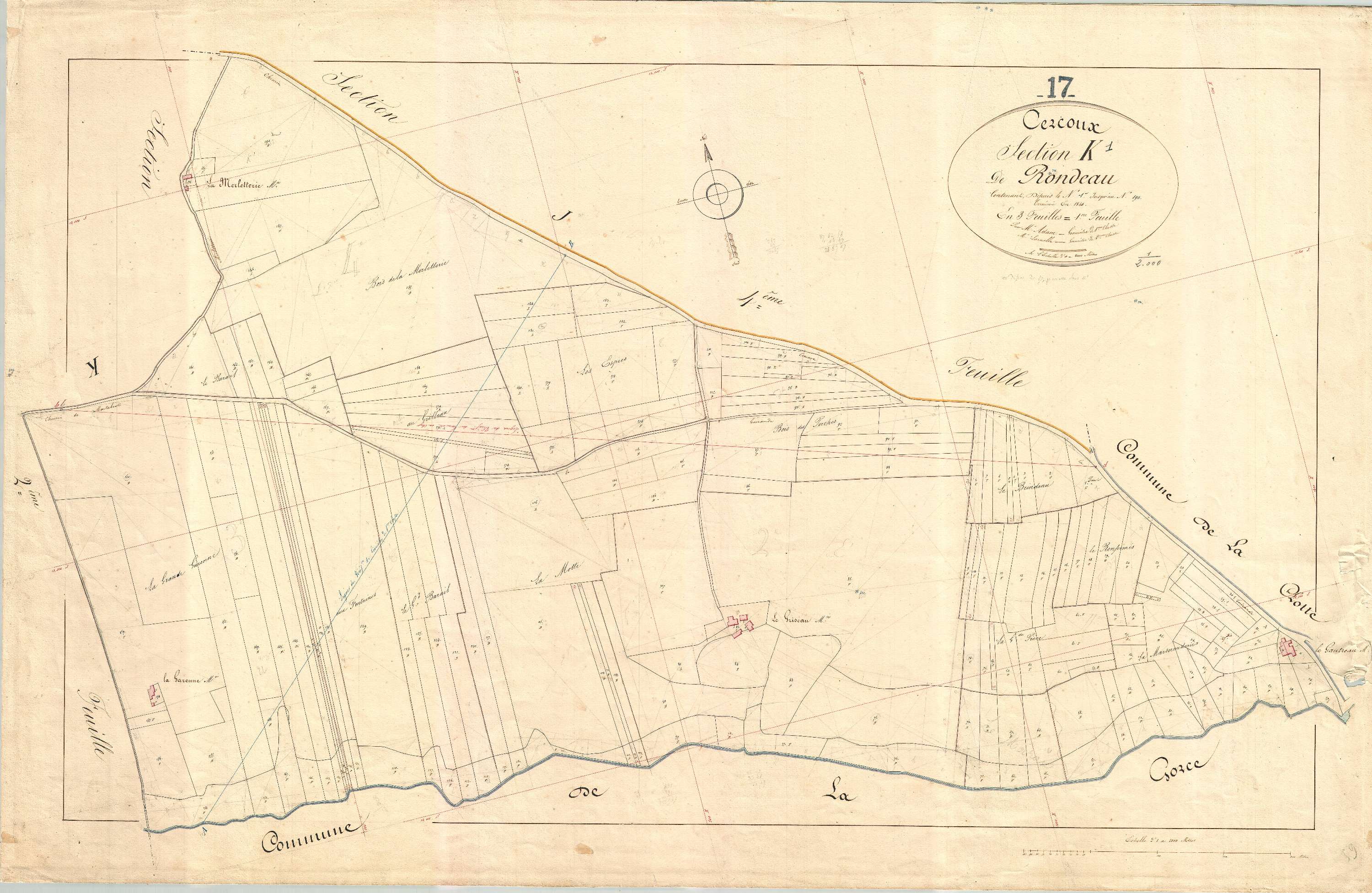 Cercoux - Section K1 dite de Rondeau.