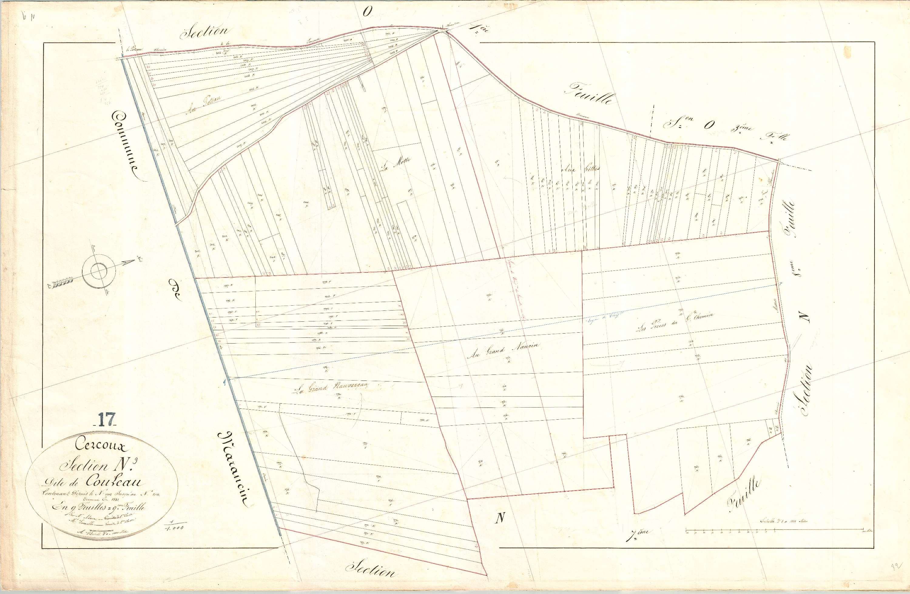 Cercoux - Section N9 dite de Couleau.