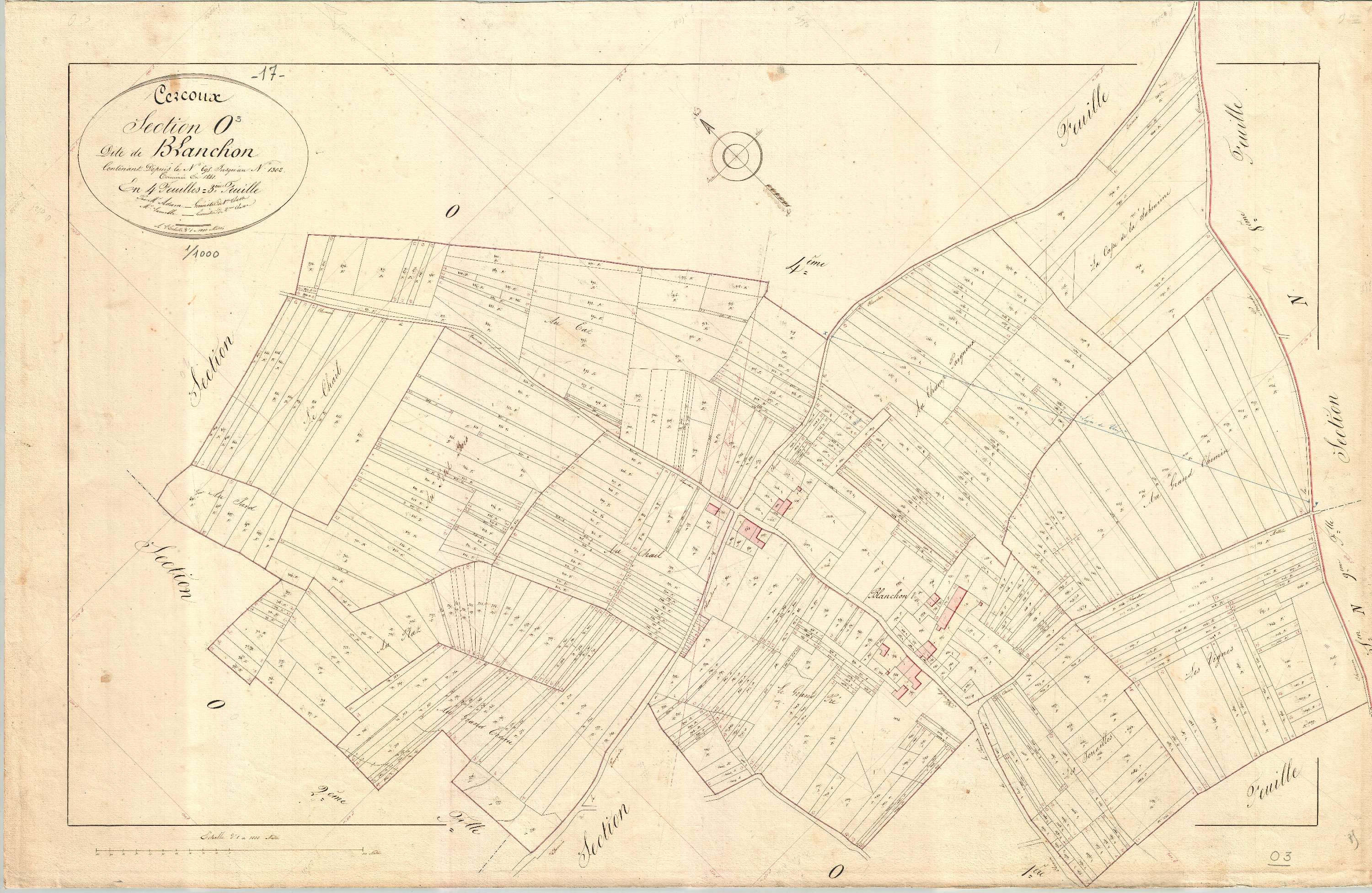 Cercoux - Section O3 dite de Blanchon.