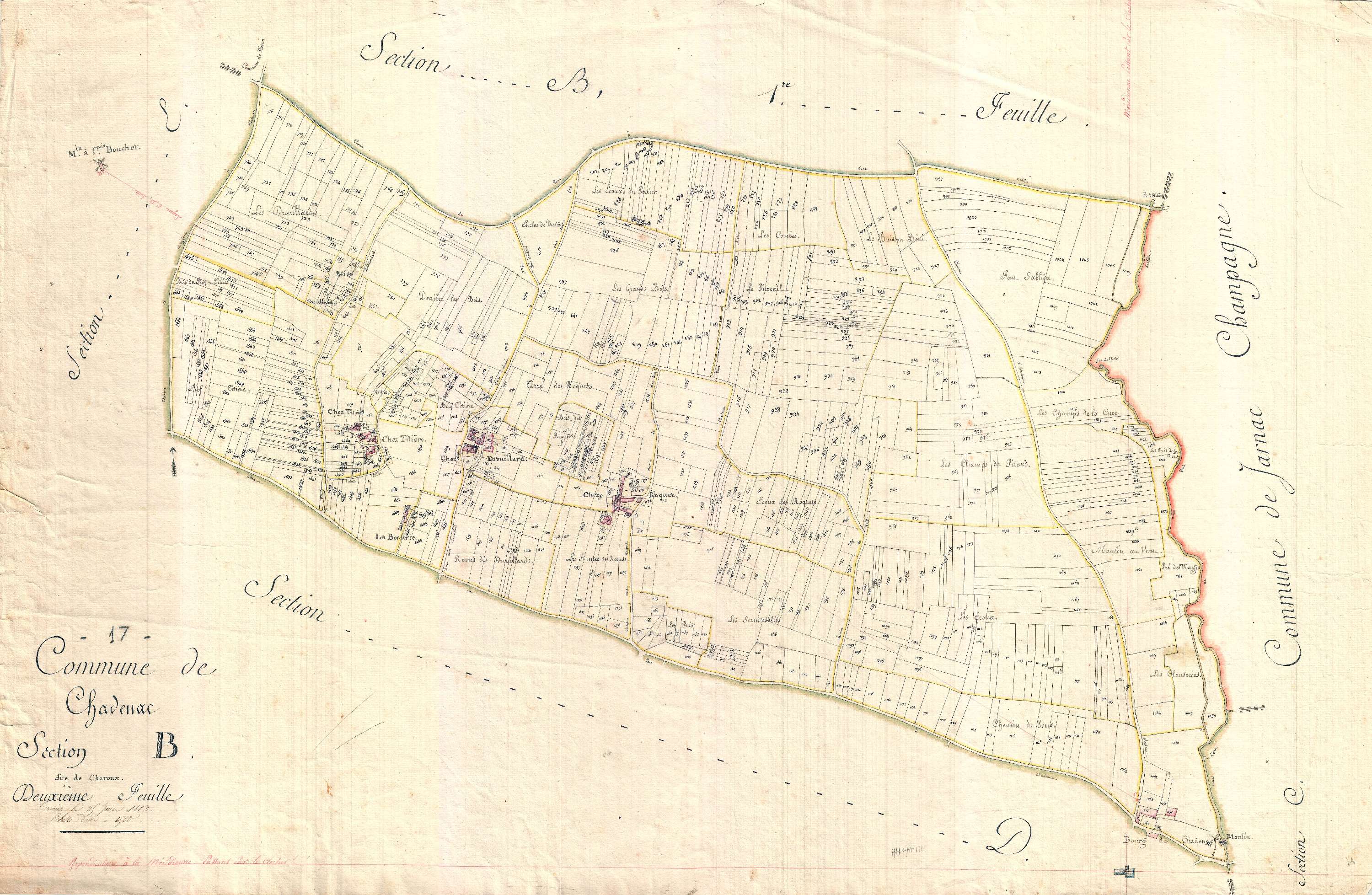 Chadenac - Section B2 dite de Charoux.