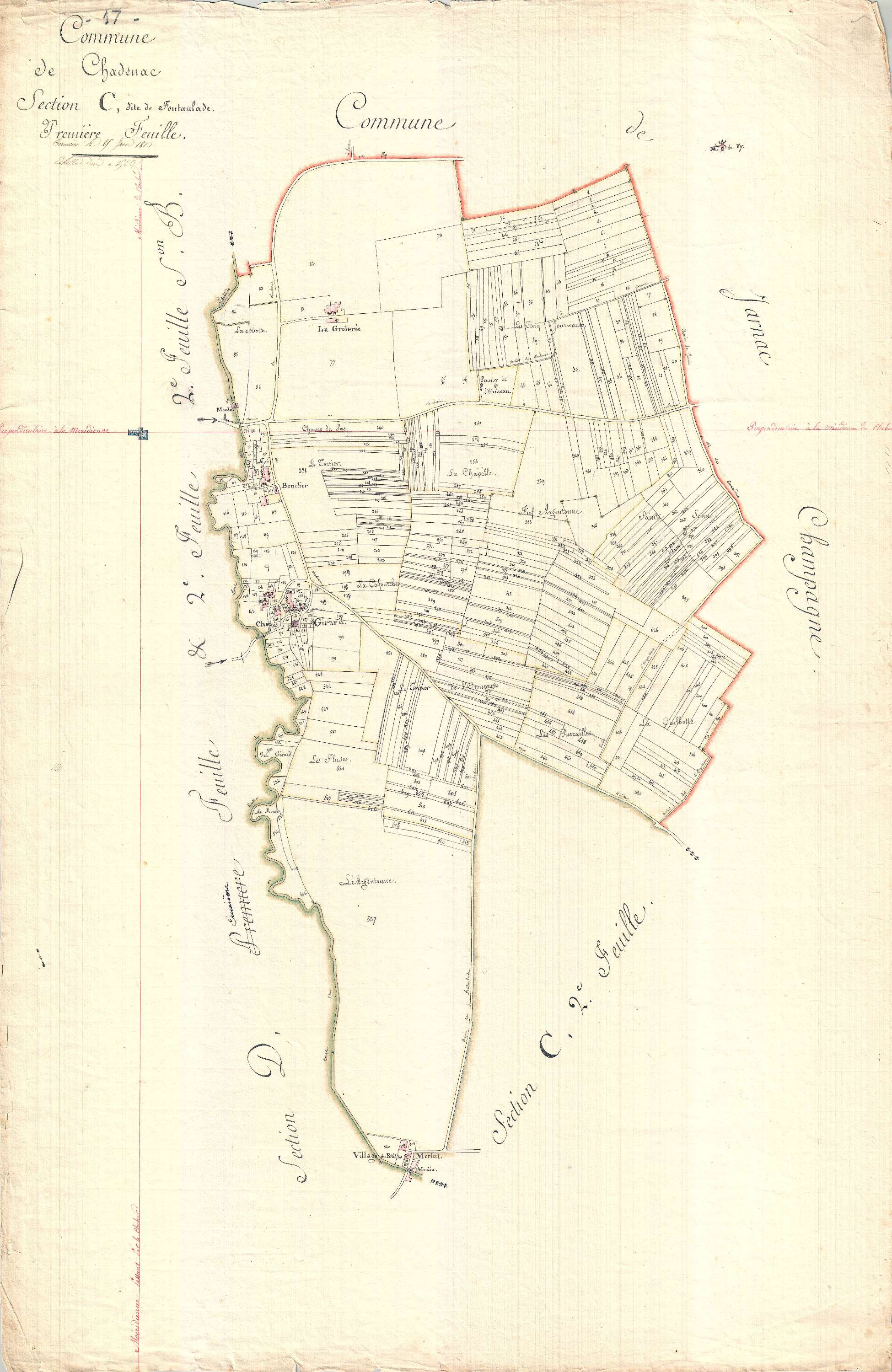 Chadenac - Section C1 dite de Fontaulade.