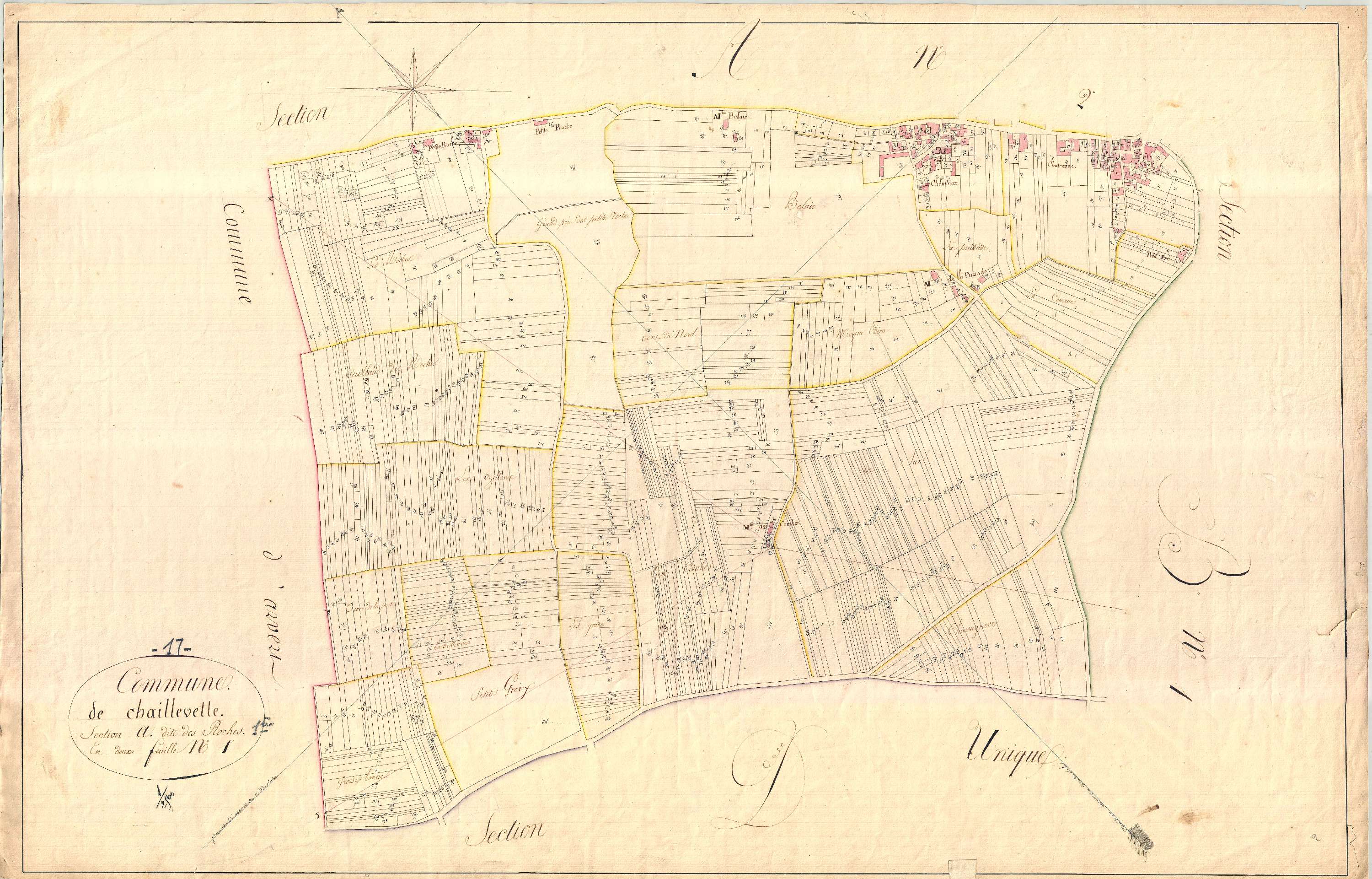 Chaillevette - Section A1 dite des Roches.