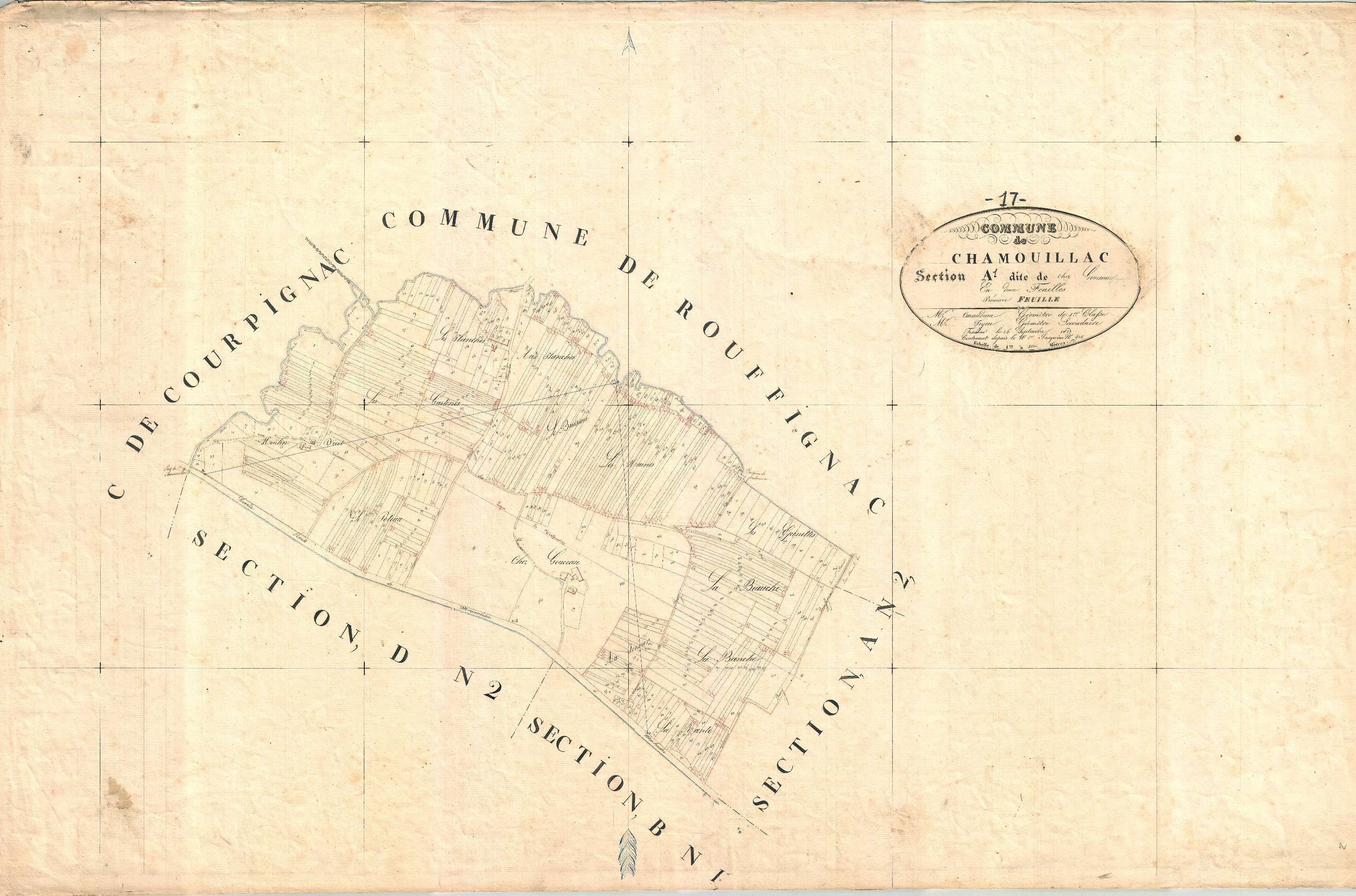 Chamouillac - Section A1 dite de Gouceau.