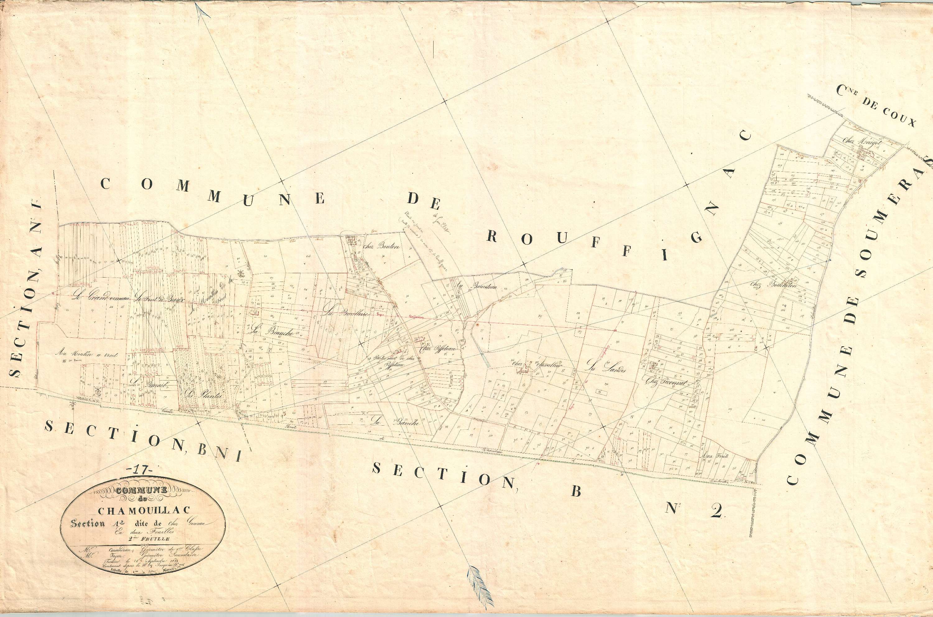 Chamouillac - Section A2 dite de Gouceau.