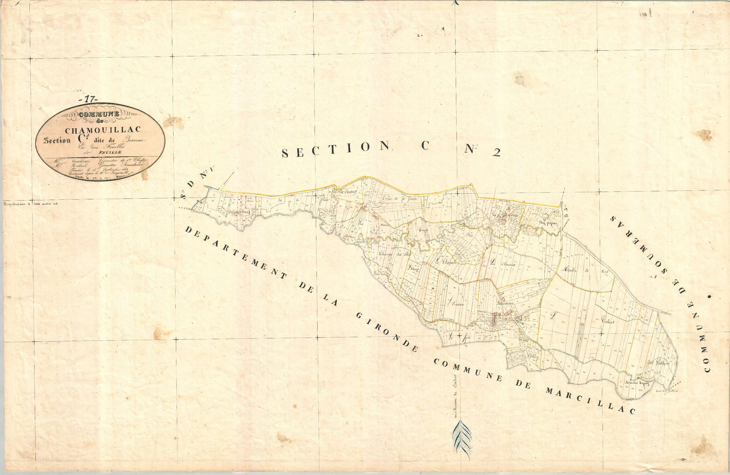 Chamouillac - Section C1 dite du Bourceau.