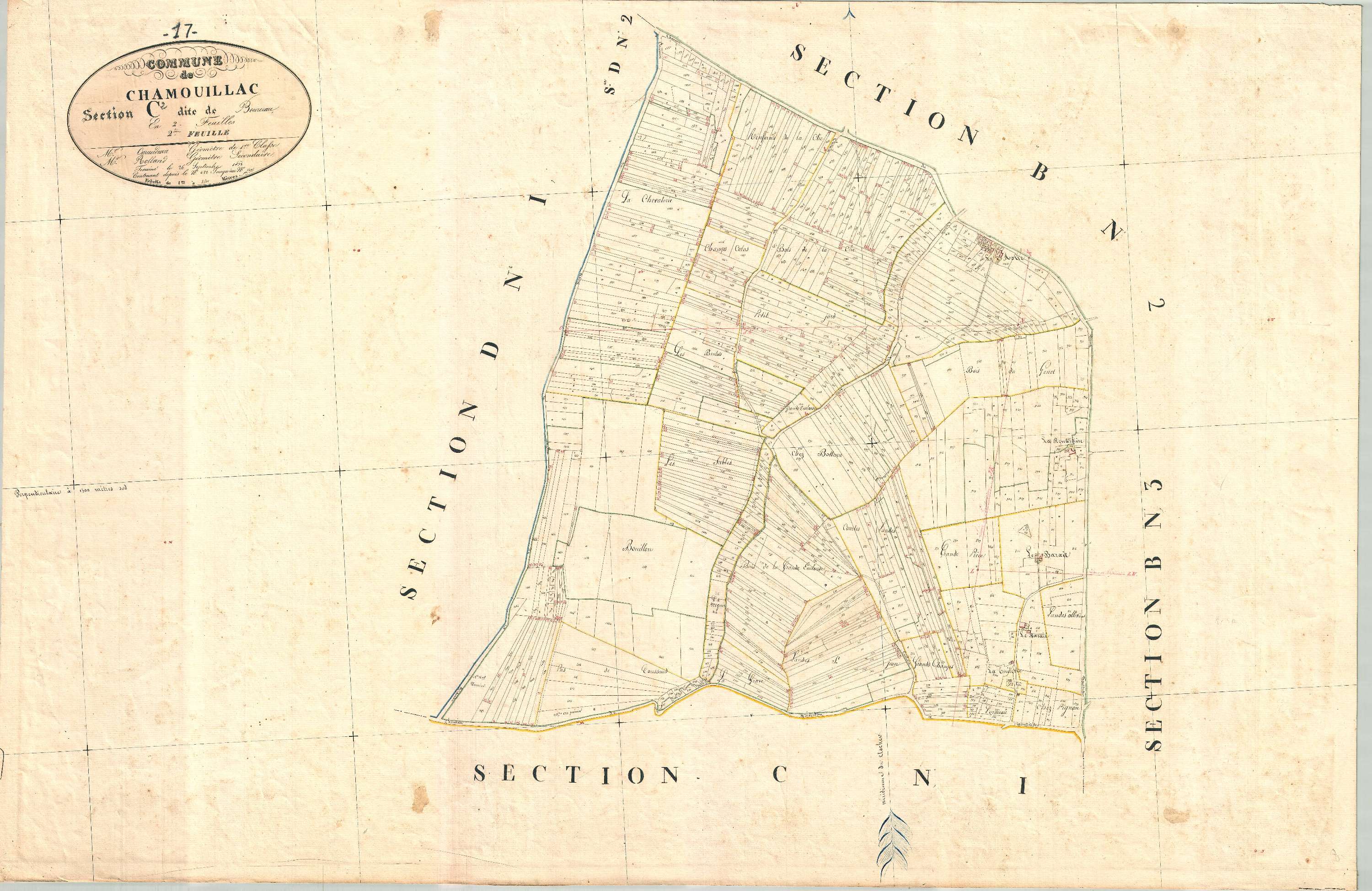 Chamouillac - Section C2 dite du Bourceau.