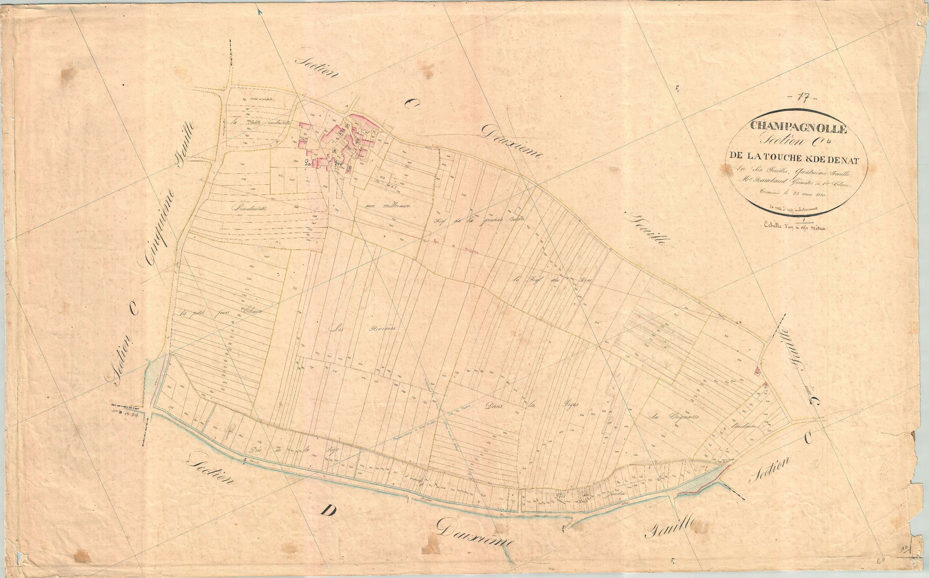Champagnolles - Section C4 dite de la Touche et de Denat.
