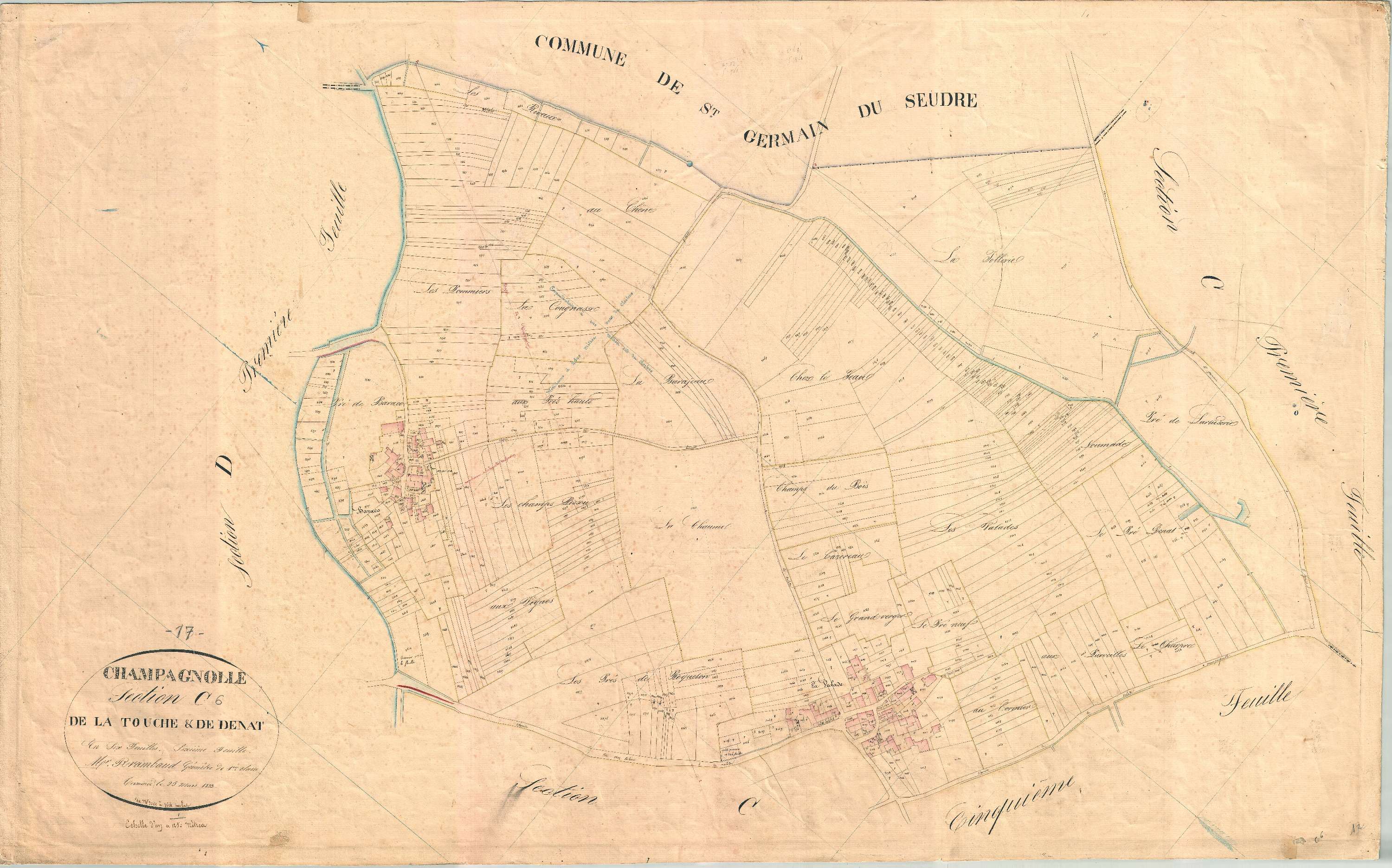Champagnolles - Section C6 dite de la Touche et de Denat.