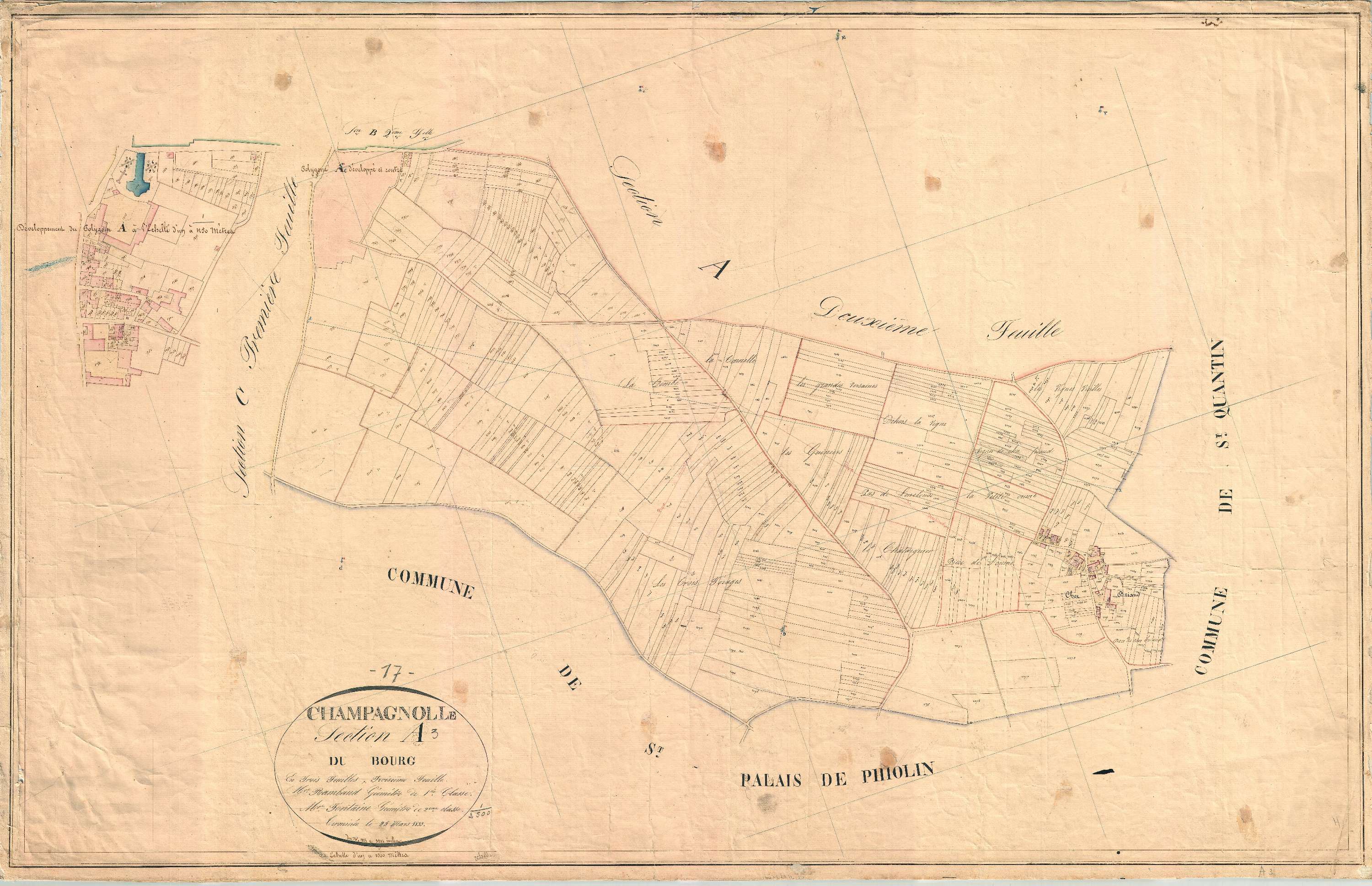Champagnolles - Section A3 dite du Bourg.