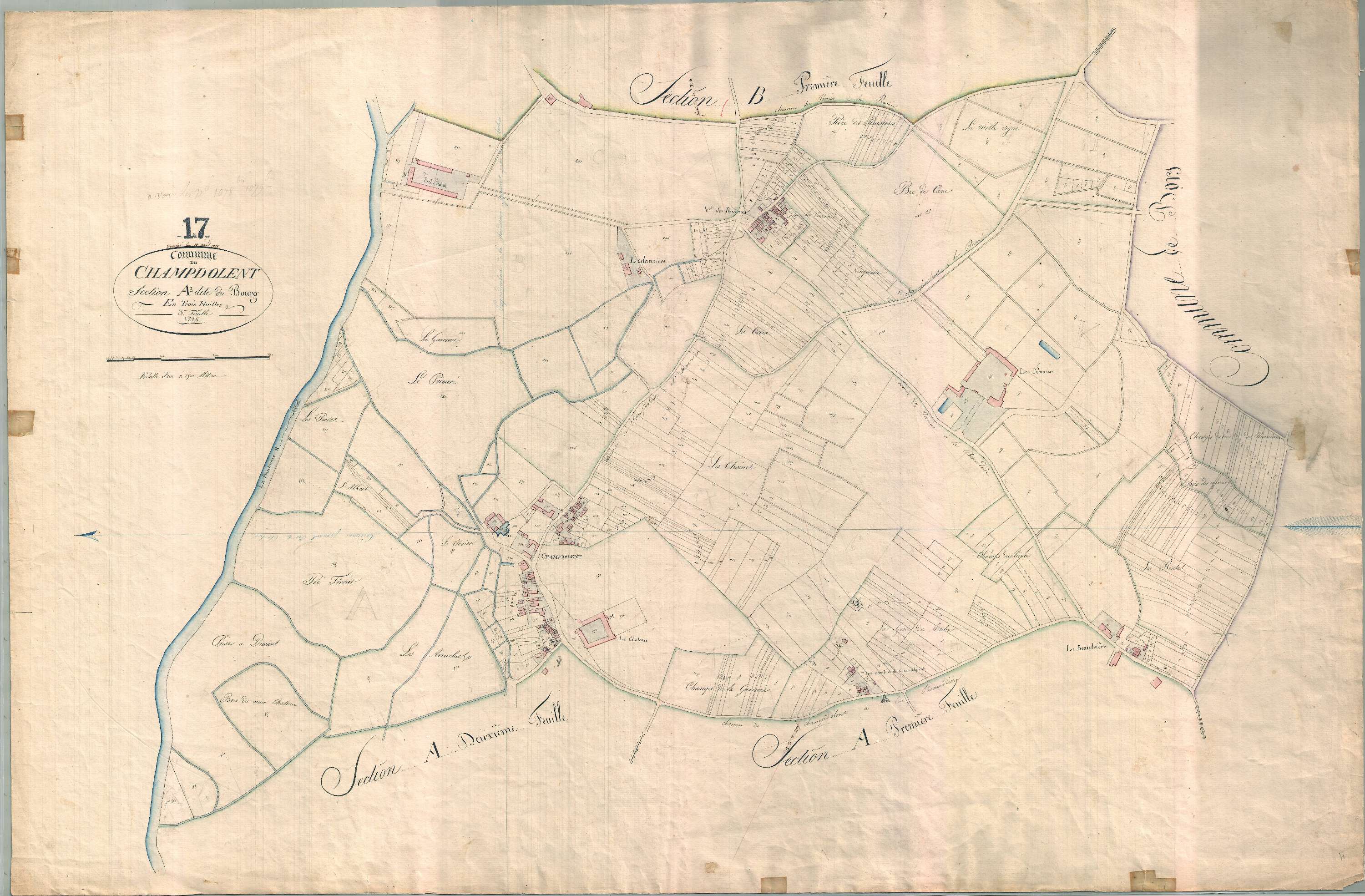 Champdolent - Section A3 dite du Bourg.