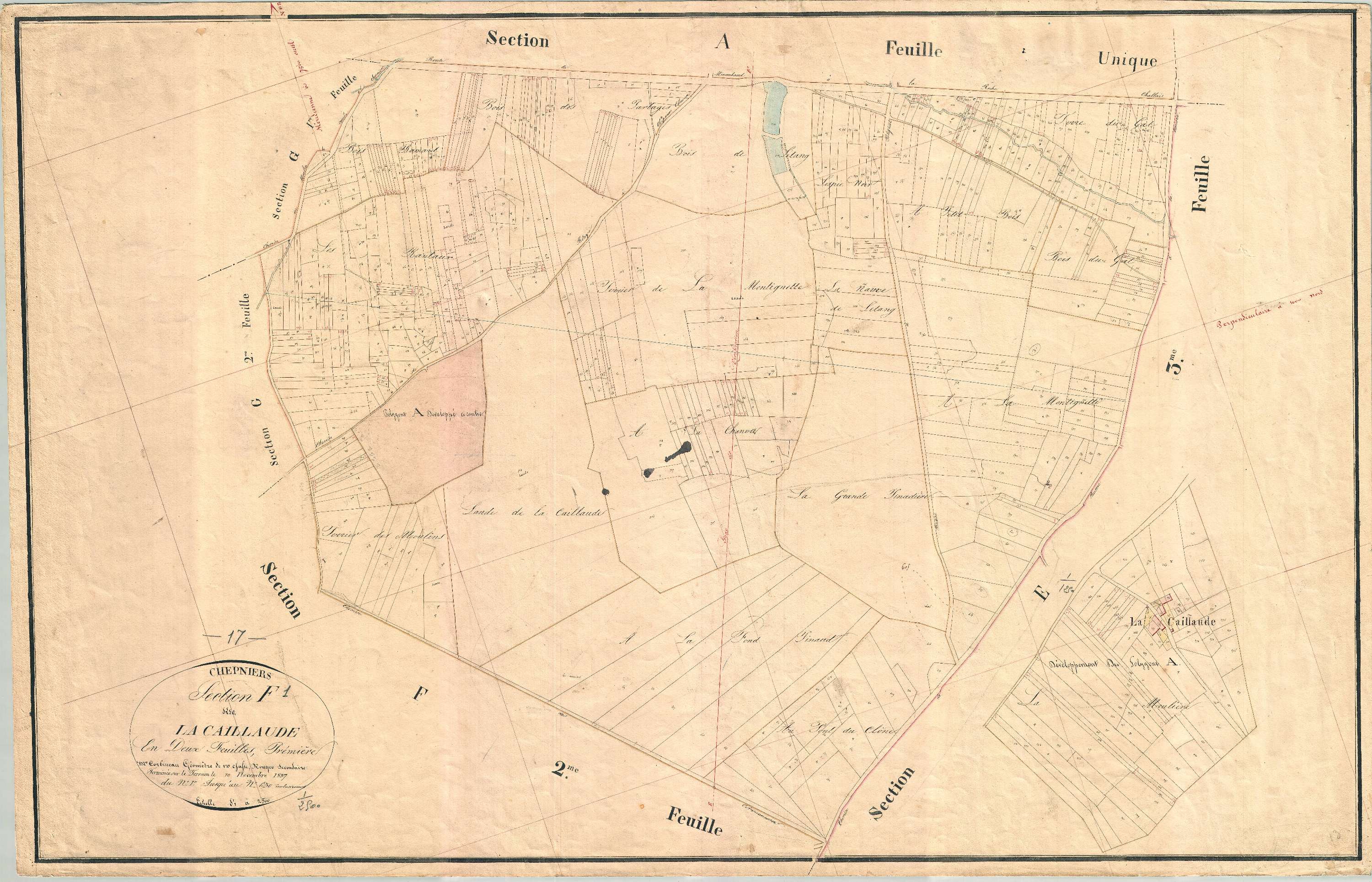 Chepniers - Section F1 dite de la Caillaude.