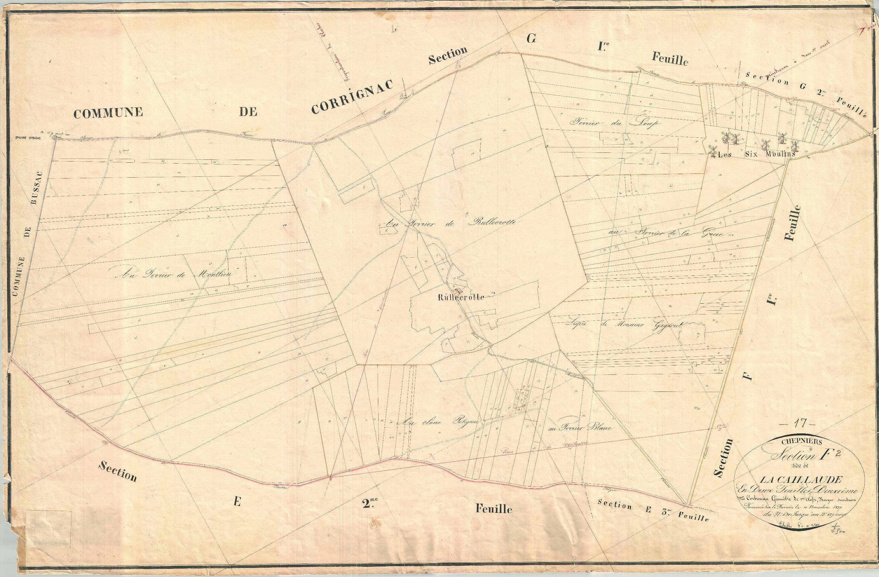 Chepniers - Section F2 dite de la Caillaude.
