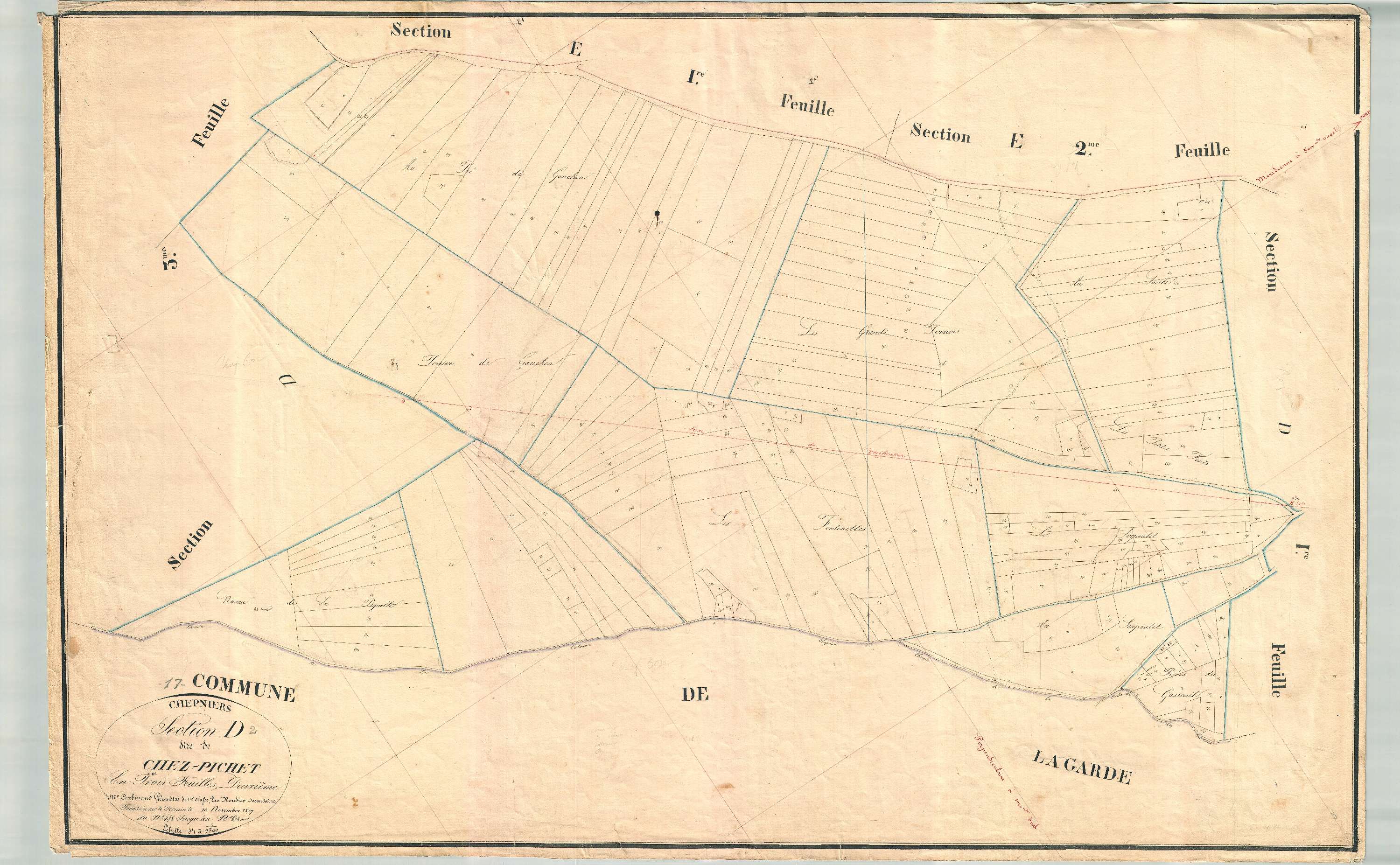 Chepniers - Section D2 dite de chez Pichet.