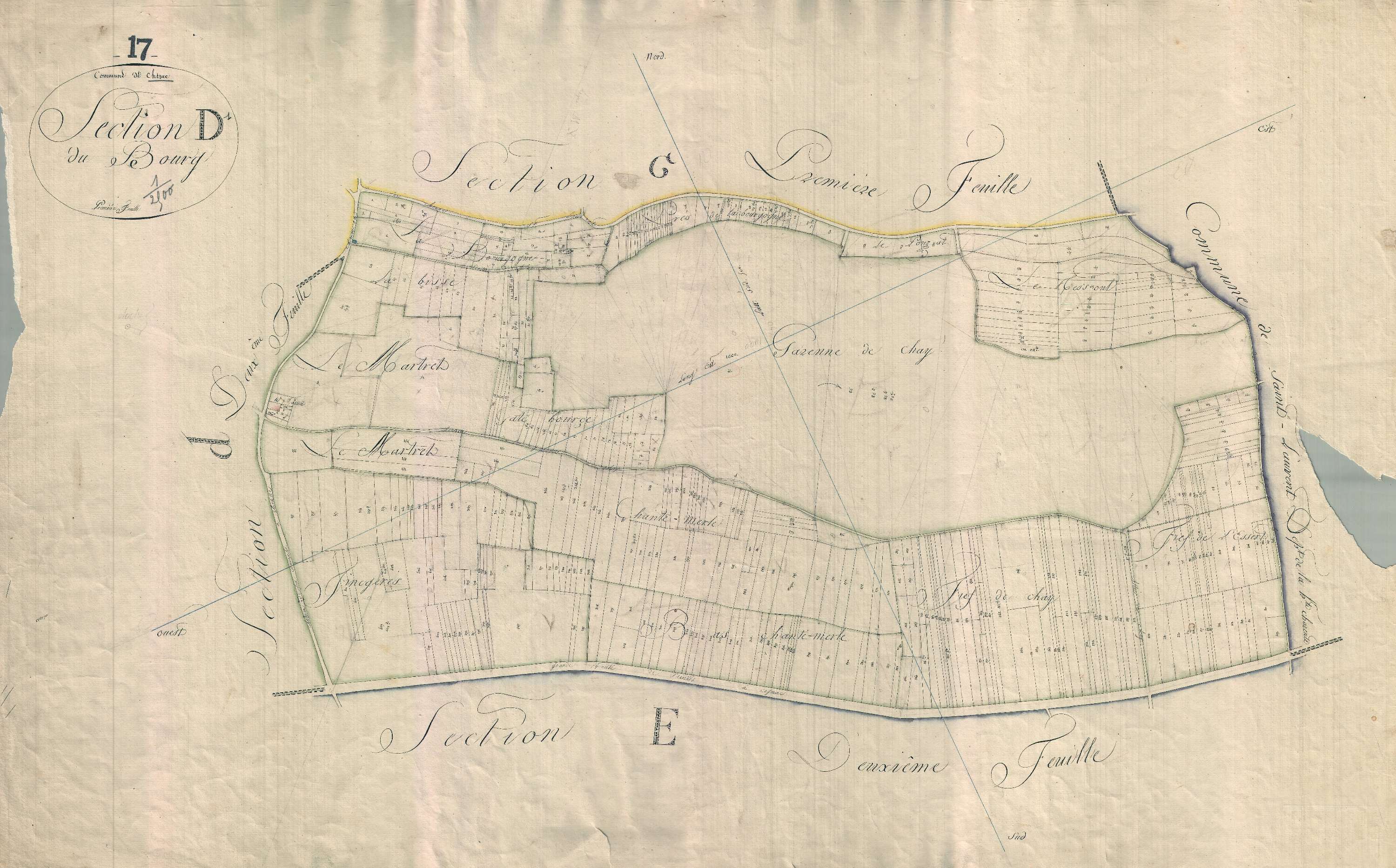 Chérac - Section D1 dite du Bourg.