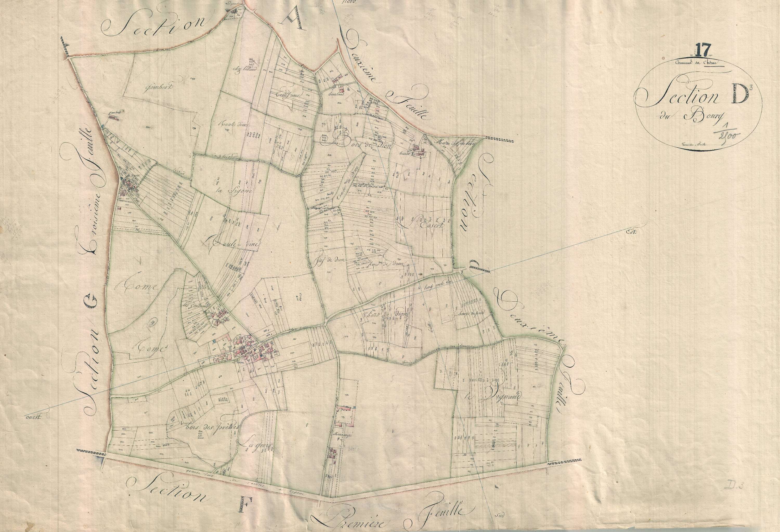 Chérac - Section D3 dite du Bourg.