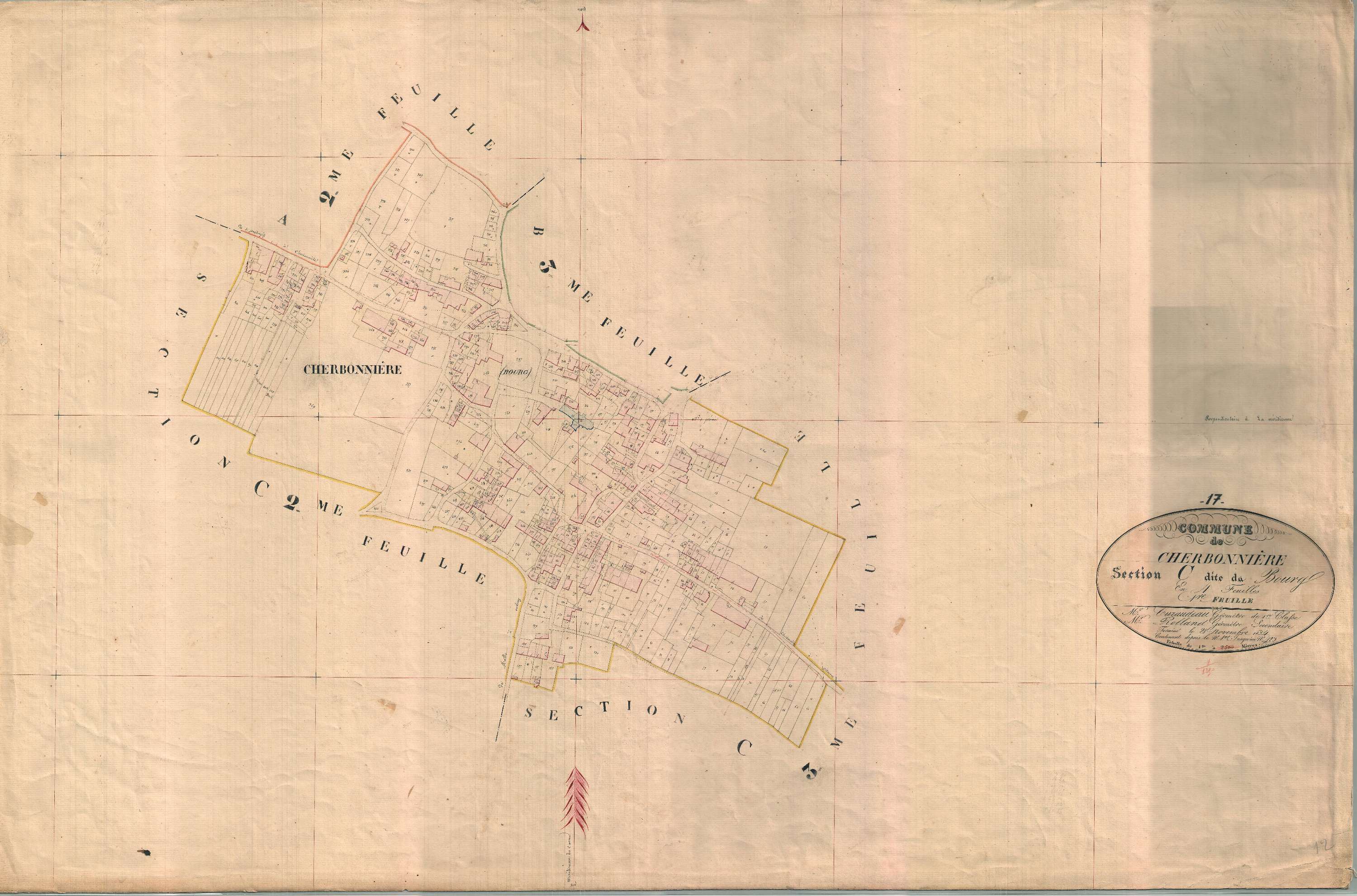 Cherbonnières - Section C1 dite du Bourg.