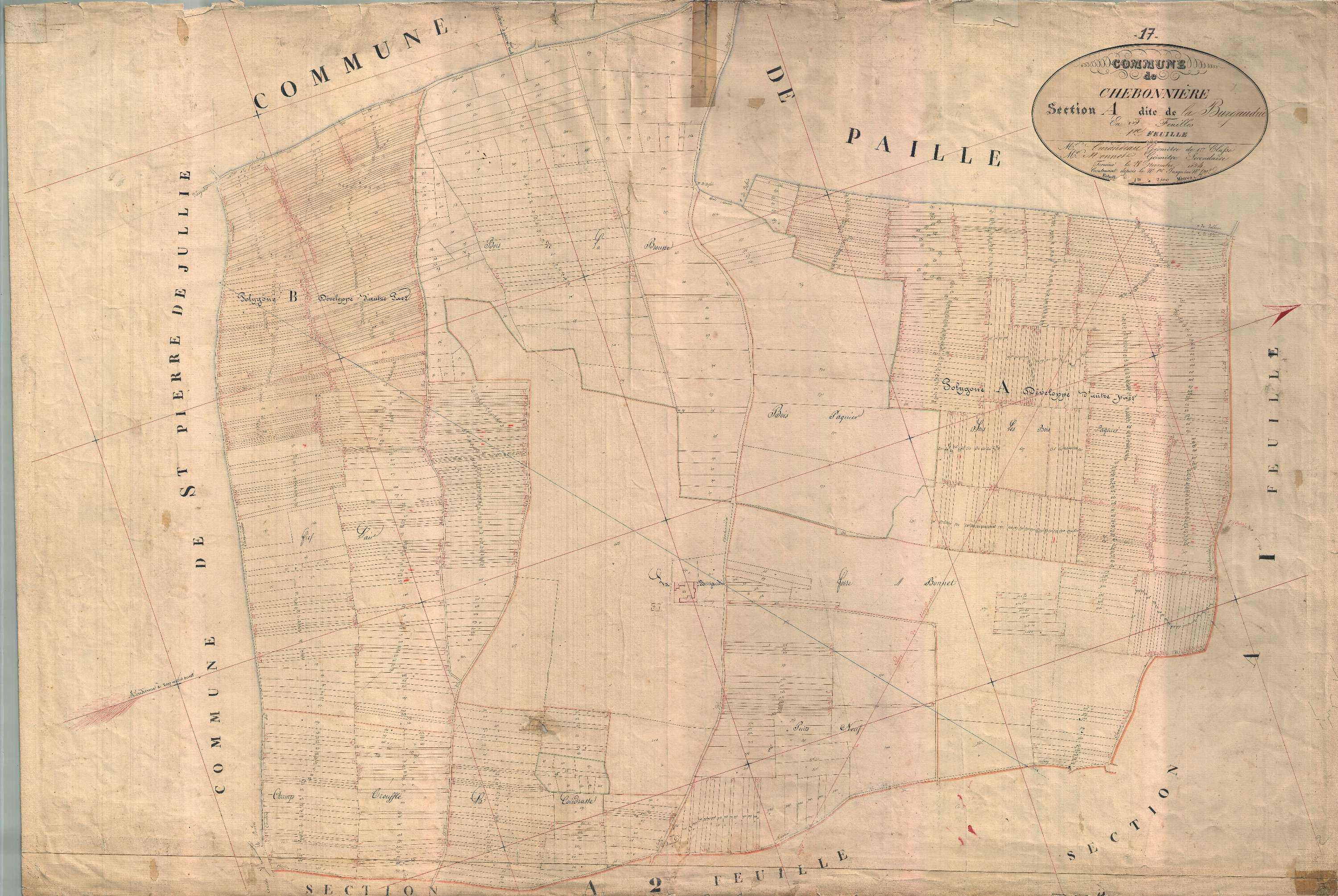 Cherbonnières - Section A1 dite de la Burgauderie.