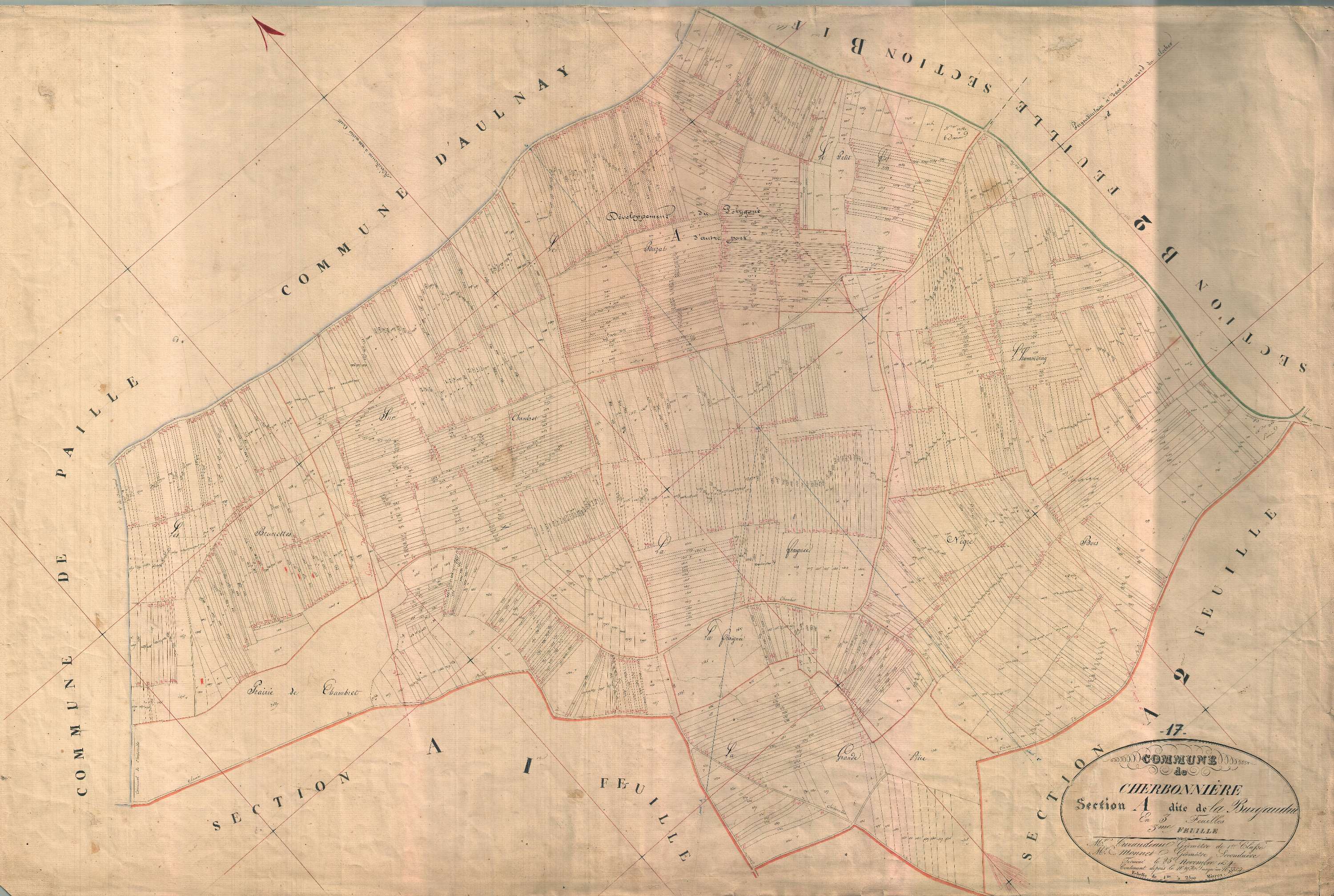 Cherbonnières - Section A3 dite de la Burgauderie.