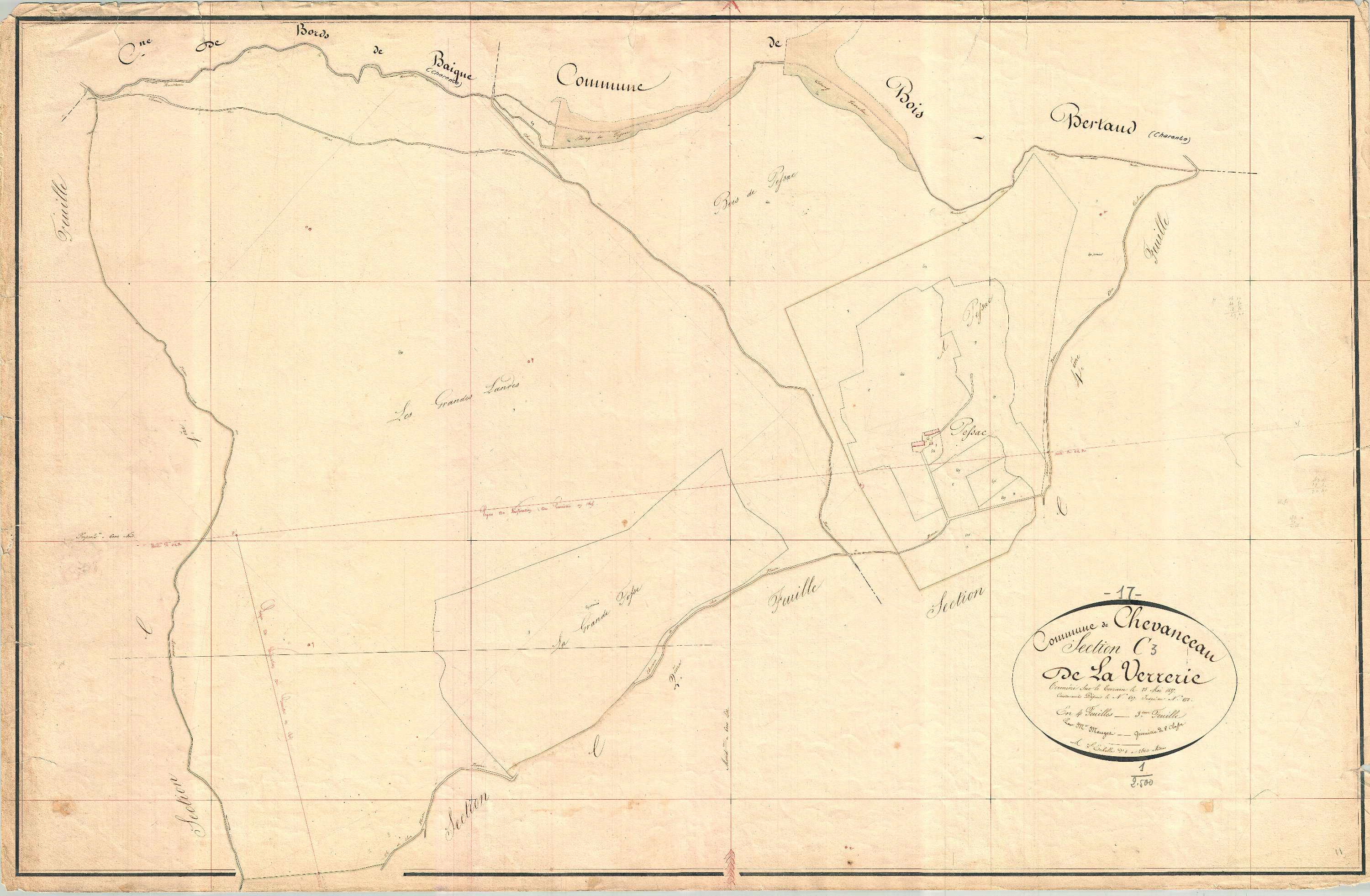 Chevanceaux - Section C3 dite de la Verrerie.