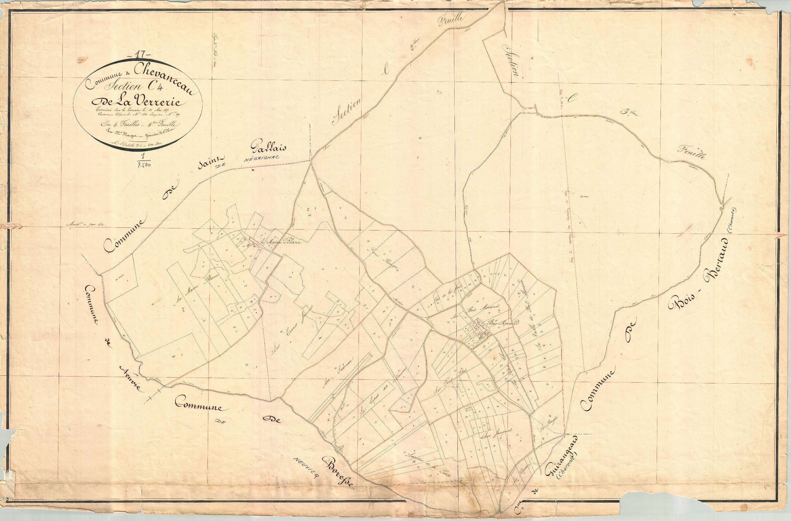 Chevanceaux - Section C4 dite de la Verrerie.