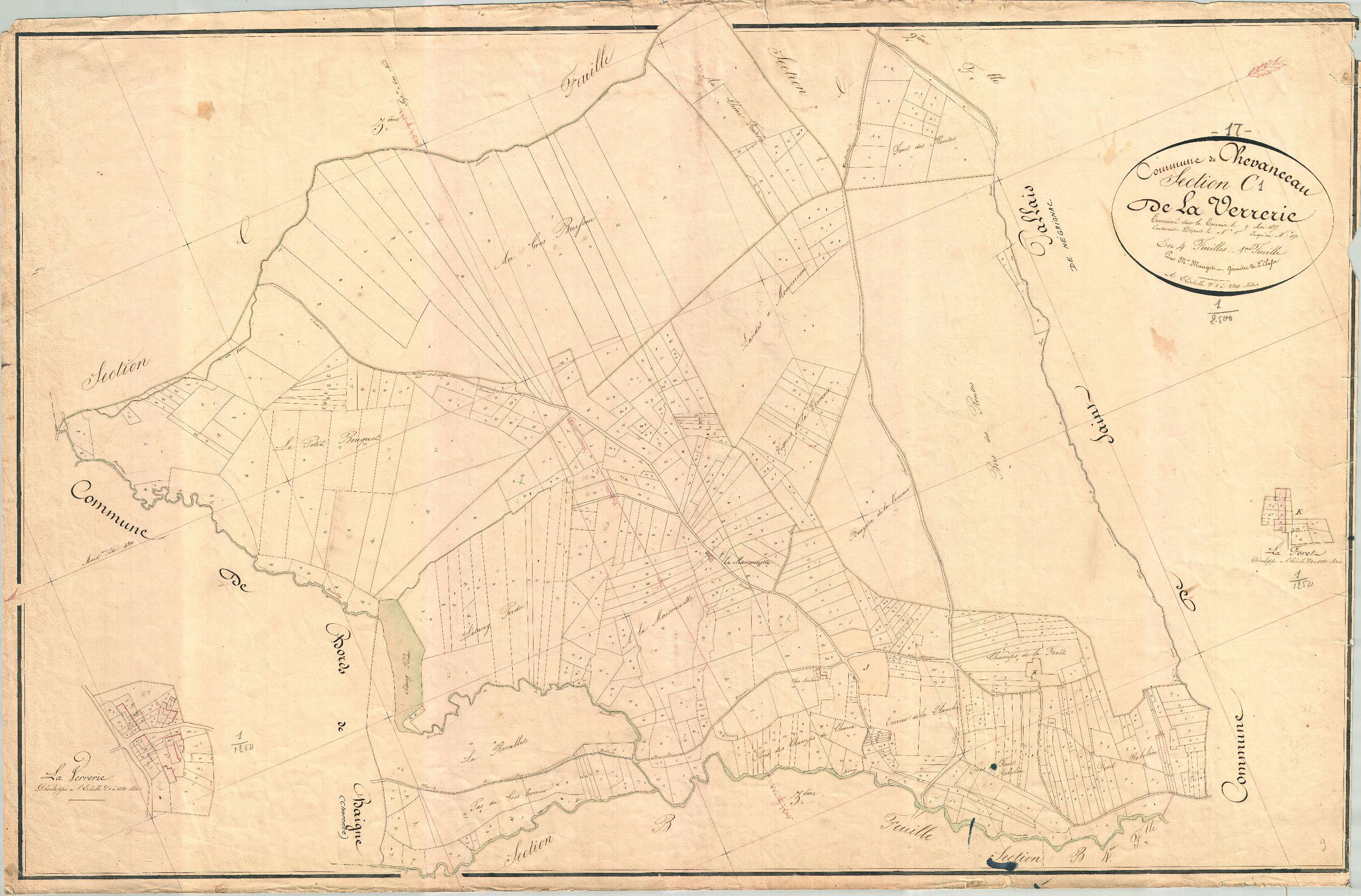 Chevanceaux - Section C1 dite de la Verrerie.
