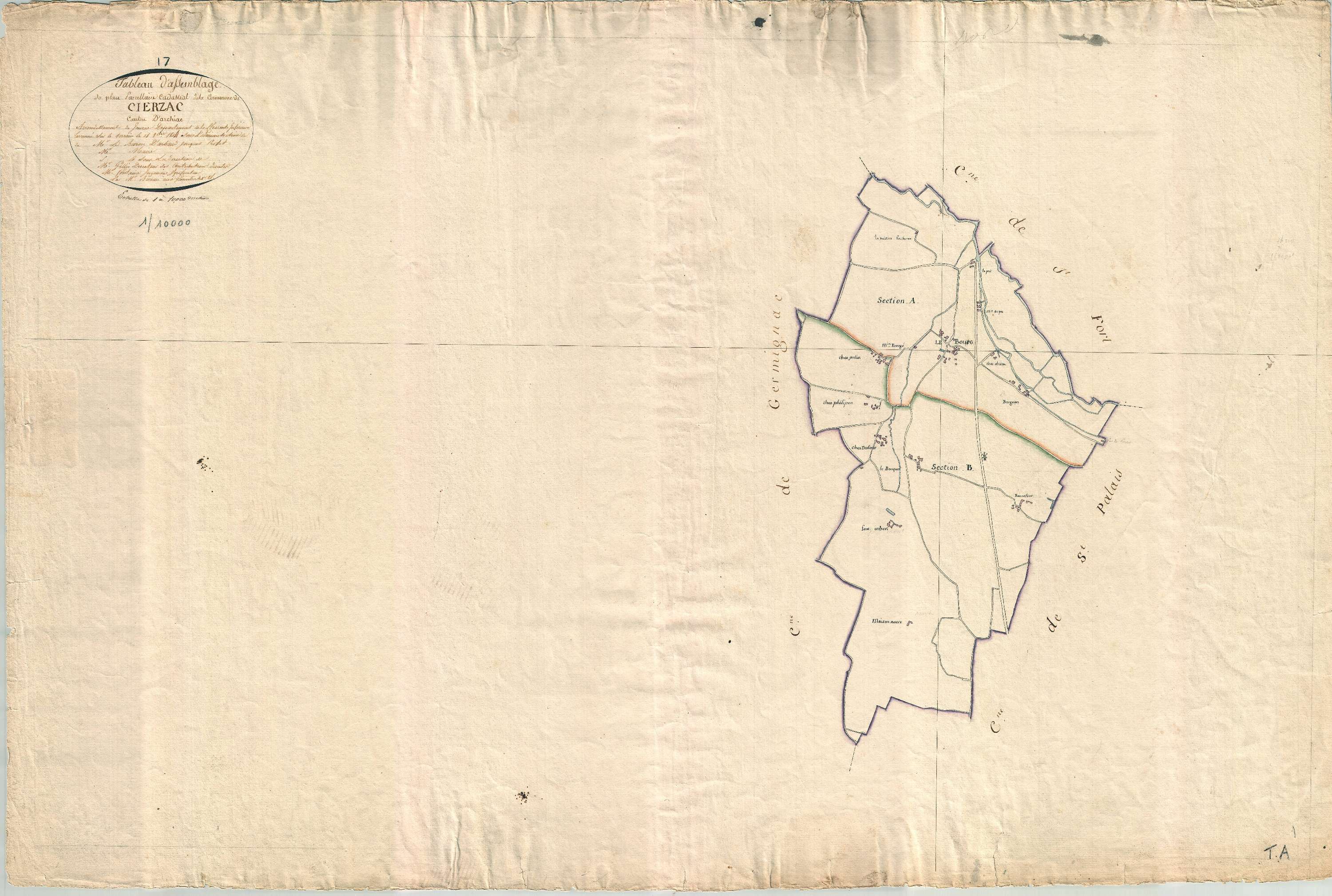 Cierzac - Tableau d'assemblage.