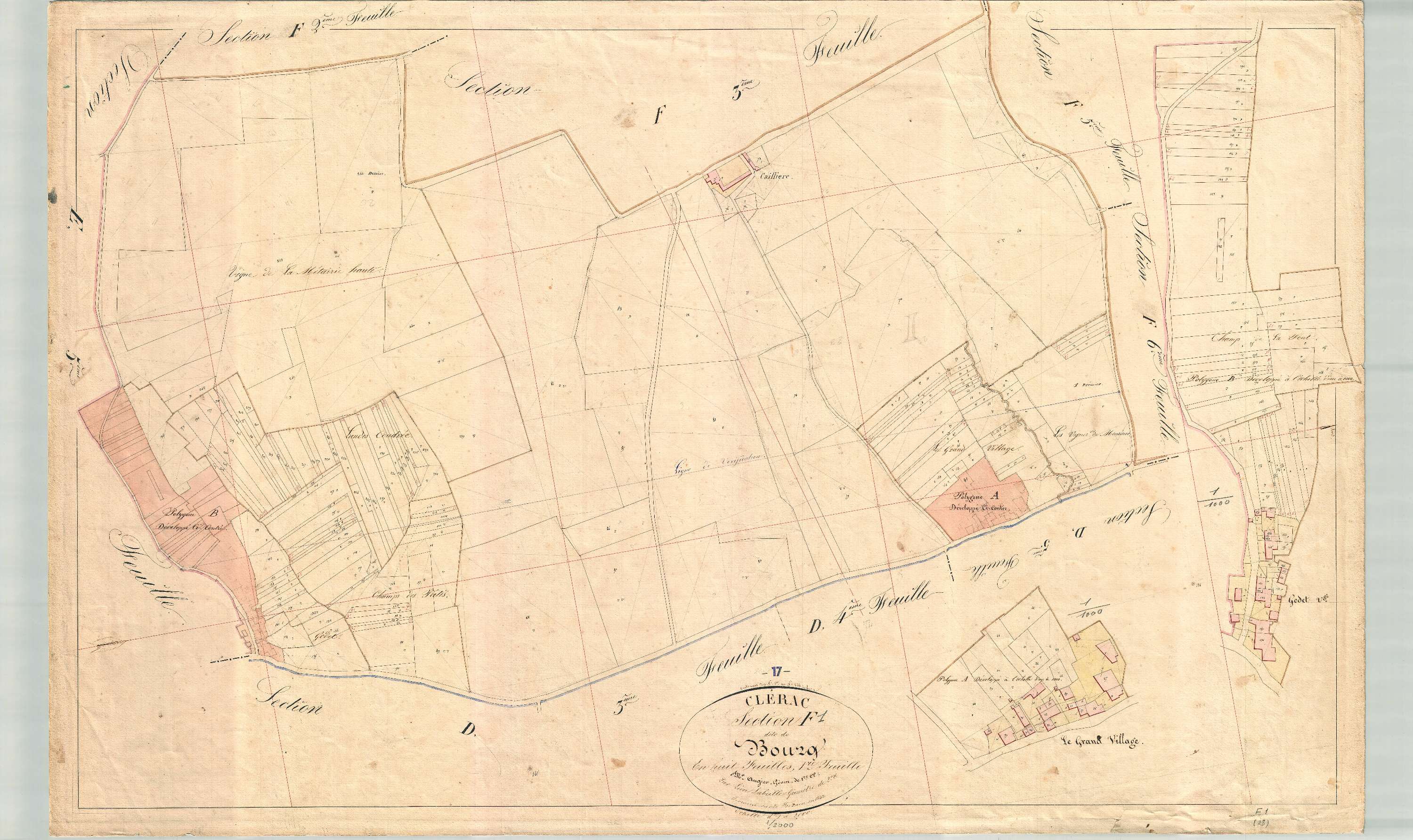 Clérac - Section F1 dite du Bourg.