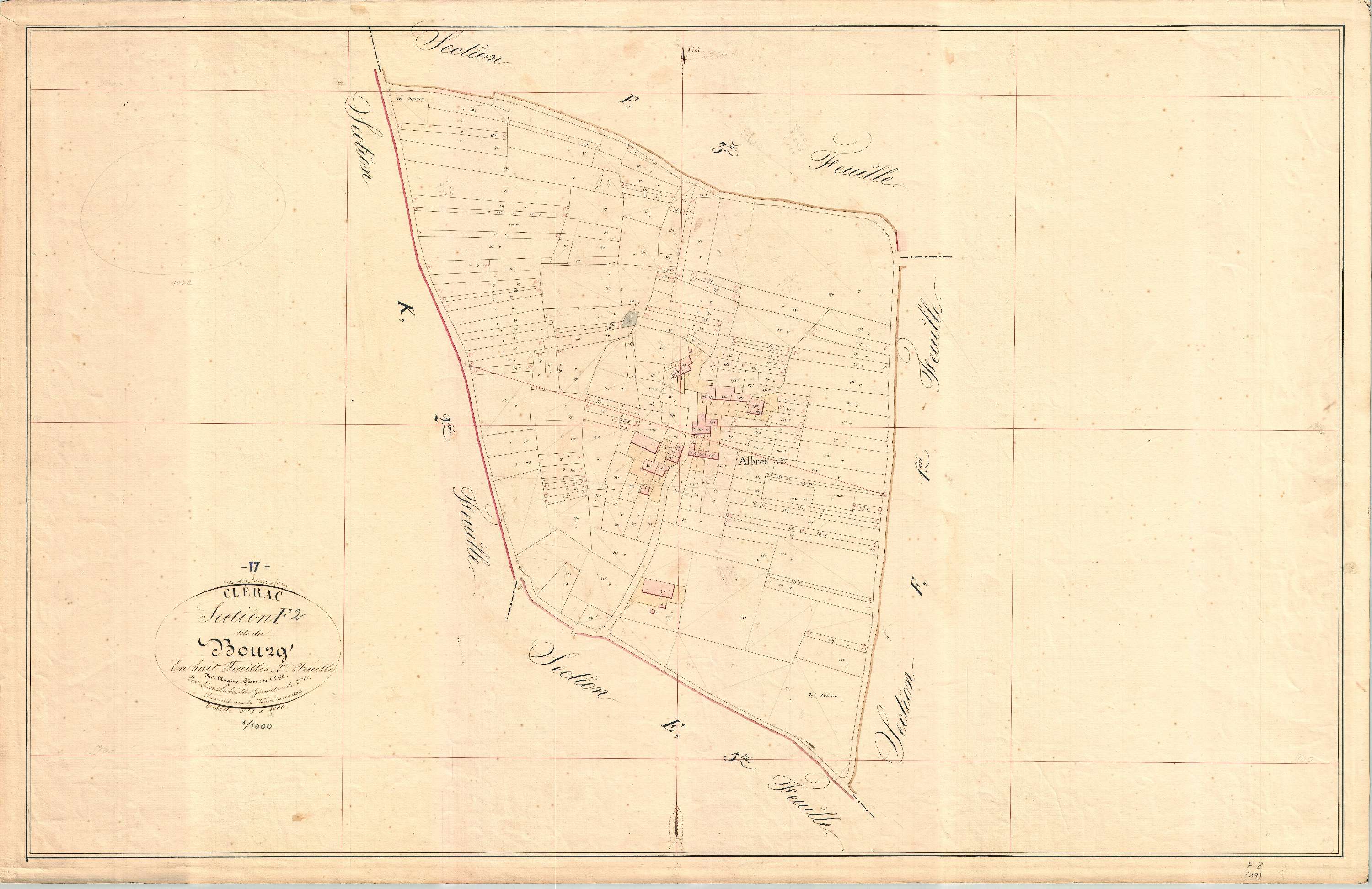 Clérac - Section F2 dite du Bourg.