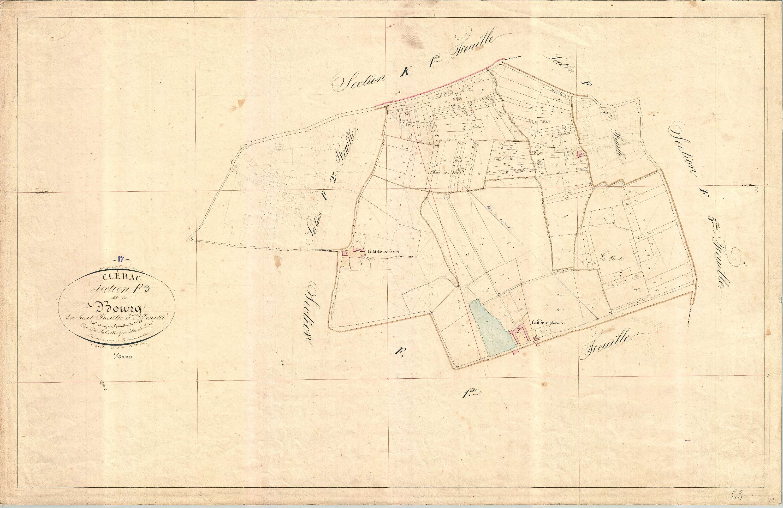 Clérac - Section F3 dite du Bourg.