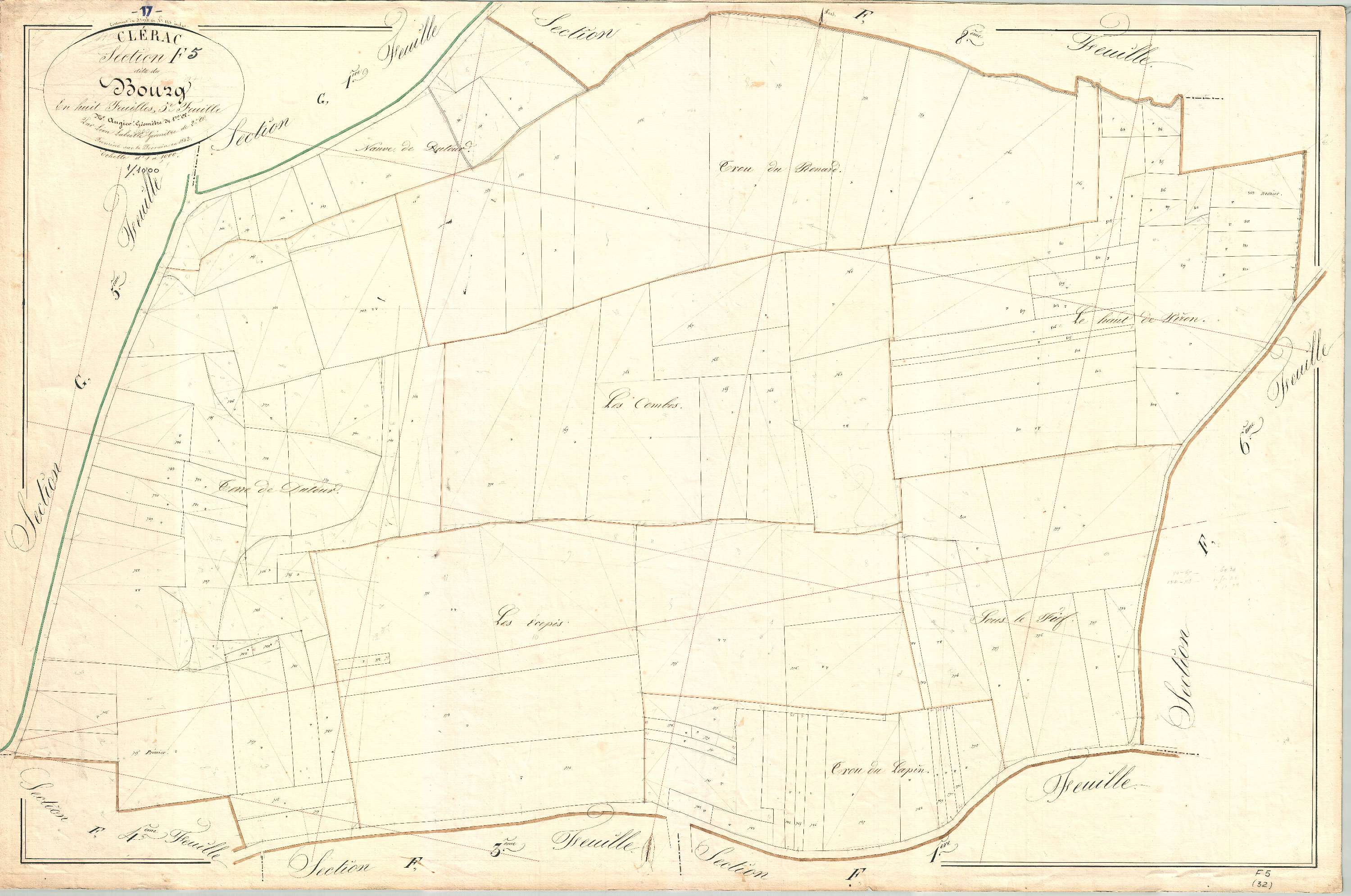 Clérac - Section F5 dite du Bourg.