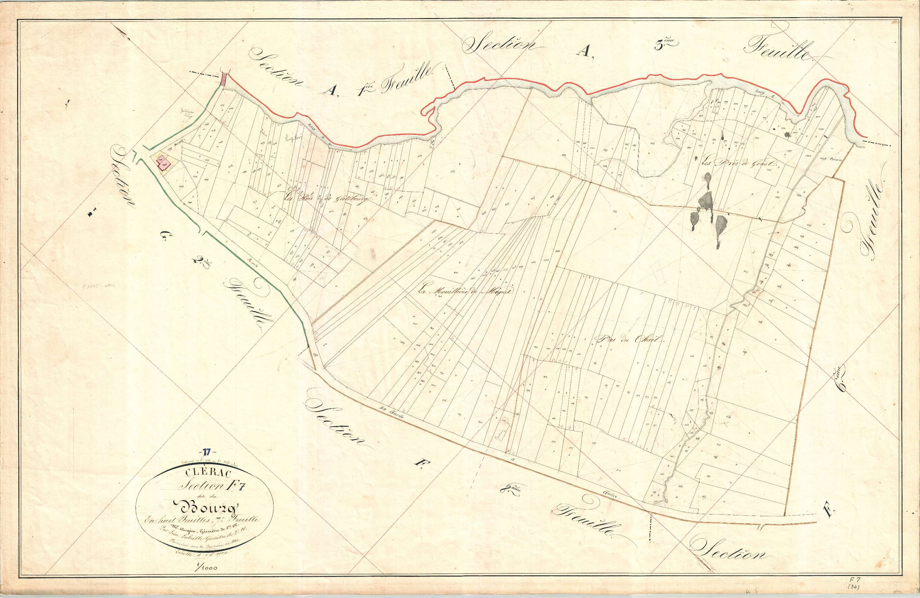Clérac - Section F7 dite du Bourg.
