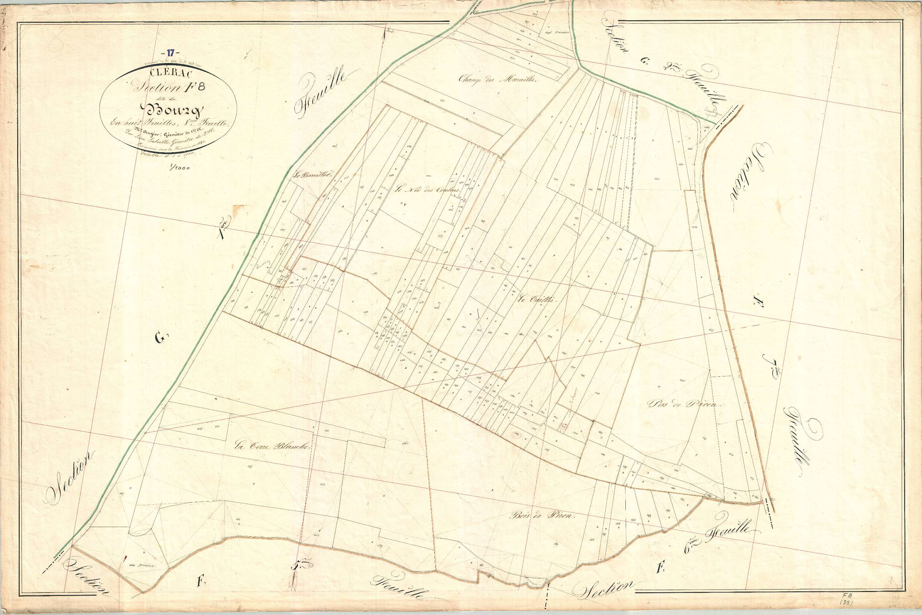 Clérac - Section F8 dite du Bourg.